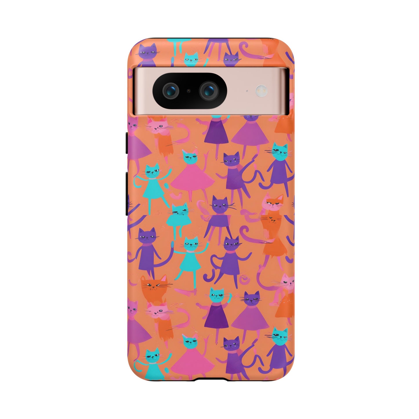 Hard Phone Case Orange Cat Multi case for iPhone, 15,14,13,12,11,X,Google Pixel, Samsung Galaxy. Gift for Her, Cat Lover Gift