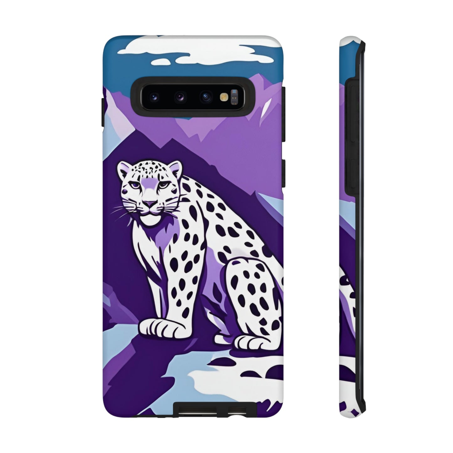 Hard Protective Phone Case,Whimsical Snow Leopard Phone Case, Cat Lover Gift, Gift for her , Gift for him,Gift for Mom, Gift for Dad