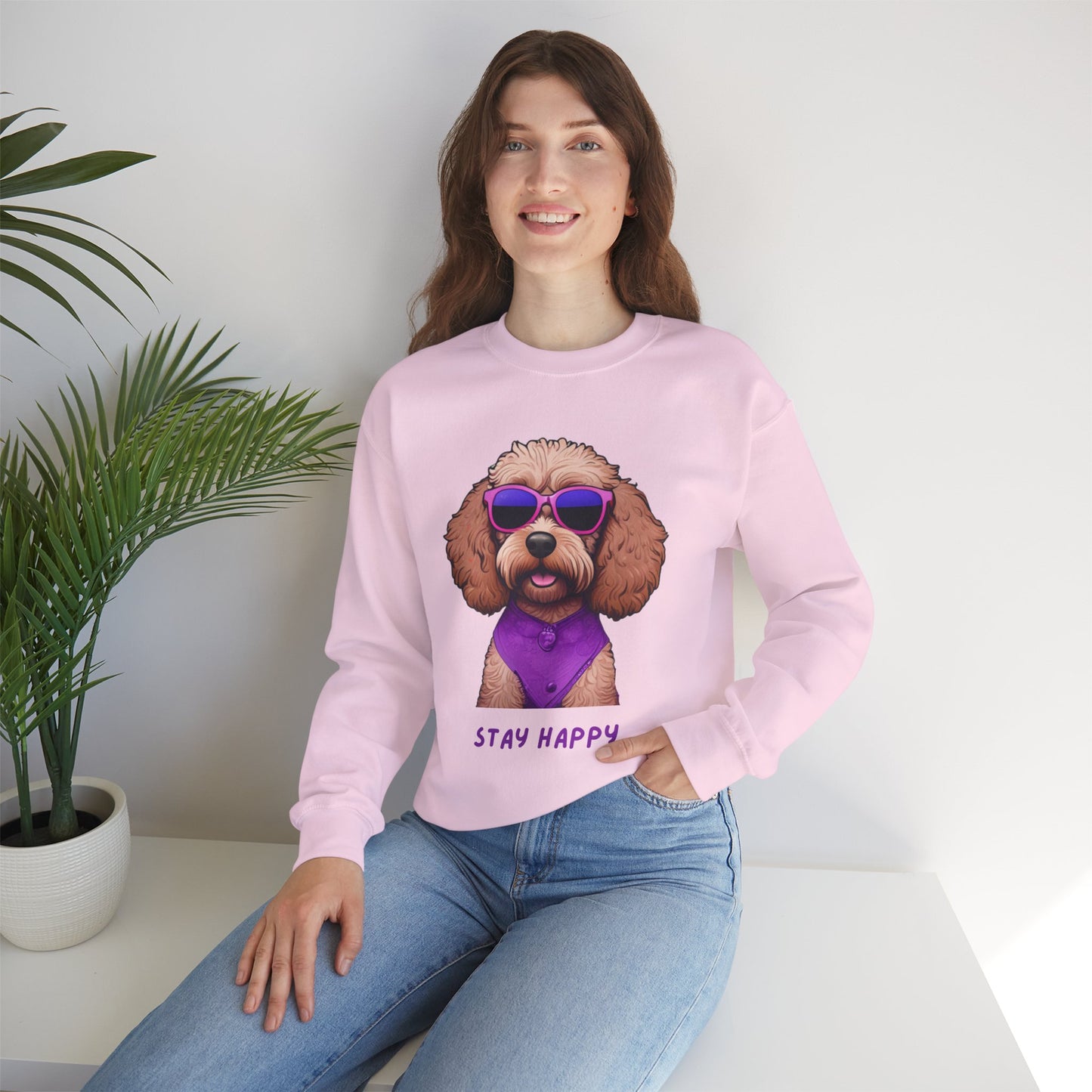 Dog Sweatshirt Cute Cockapoo Dog Lover Unisex Heavy Blend™ Crewneck Sweatshirt