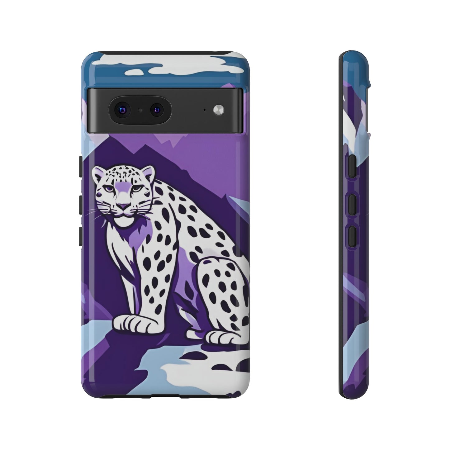 Hard Protective Phone Case,Whimsical Snow Leopard Phone Case, Cat Lover Gift, Gift for her , Gift for him,Gift for Mom, Gift for Dad