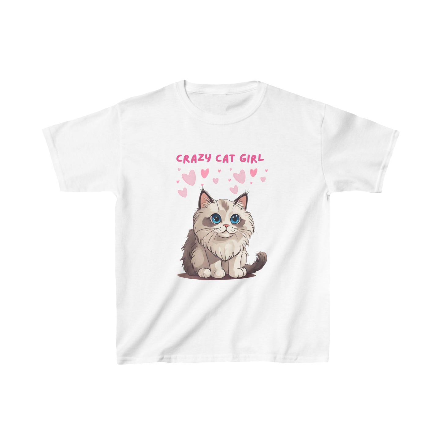 Crazy Cat Girl, Cat Shirt, Cat Lover Girl Shirt, Cat Lover Girl Gift, Gift for Cat Lover Girl, Kids' Gift, Gift for Cat Lover Girl