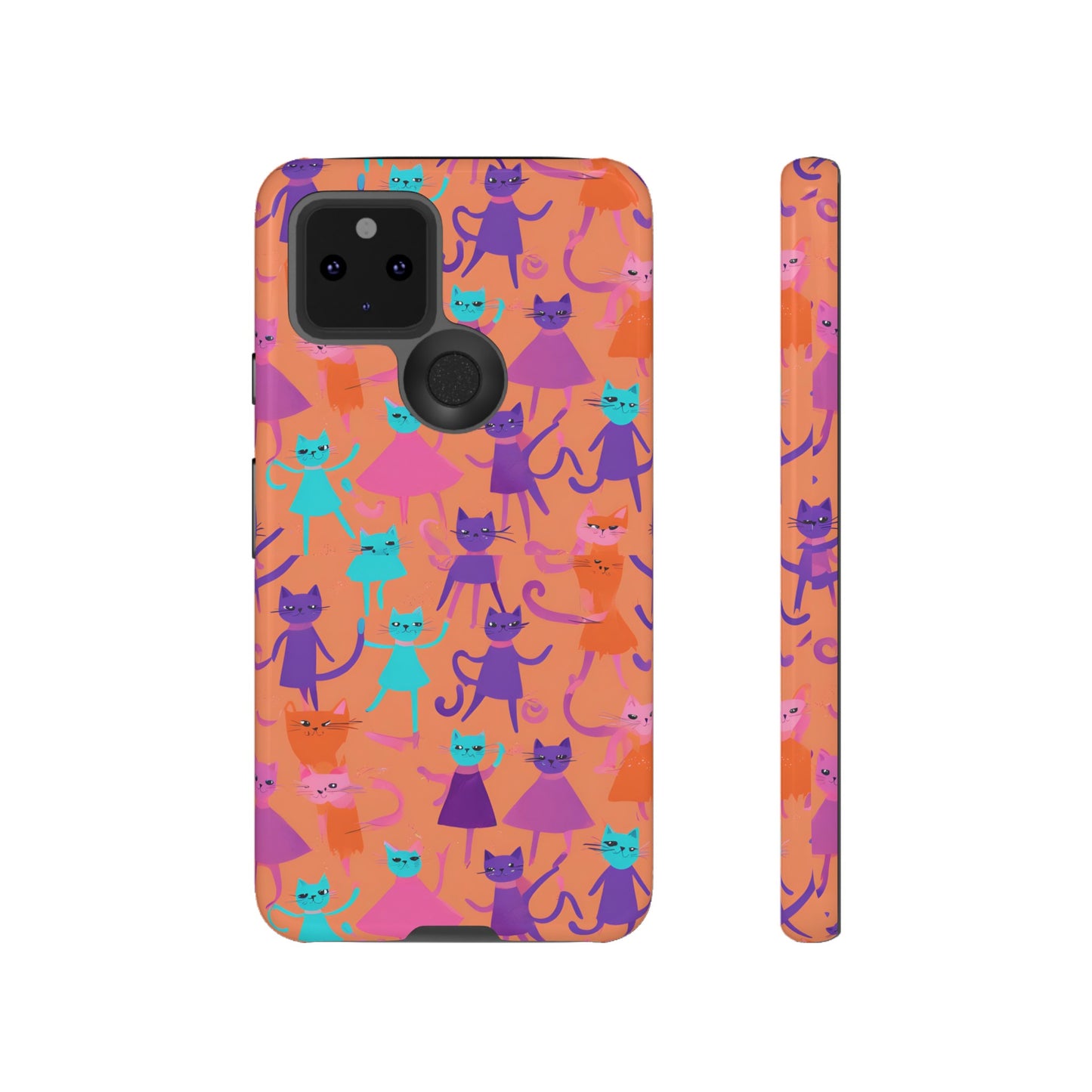 Hard Phone Case Orange Cat Multi case for iPhone, 15,14,13,12,11,X,Google Pixel, Samsung Galaxy. Gift for Her, Cat Lover Gift