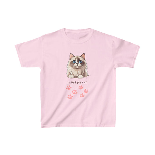 Kids I Love My Cat Heavy Cotton™ Tee