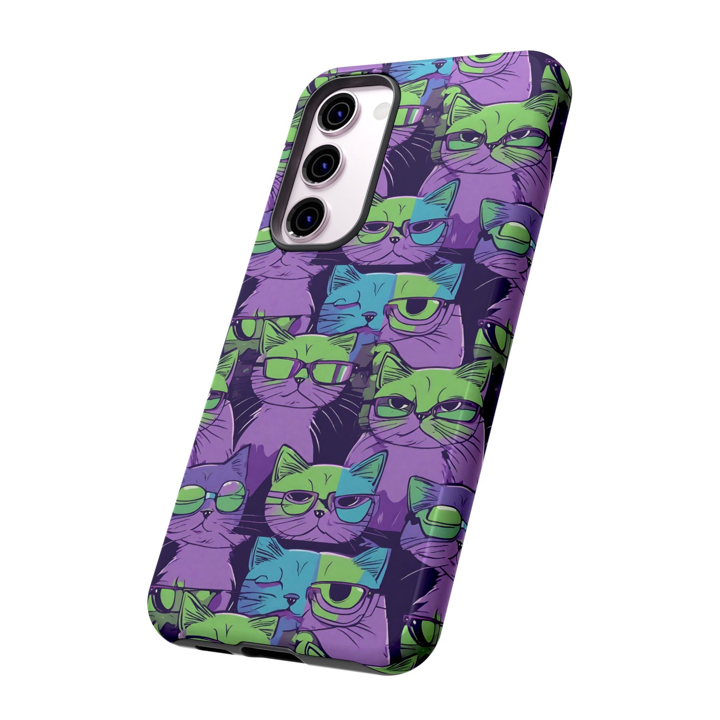 Hard Phone Case Cat Design for iPhone 15, 14,13,11,X,Google Pixel, Samsung Galaxy, Cat Lover Gift, Gift for Her.