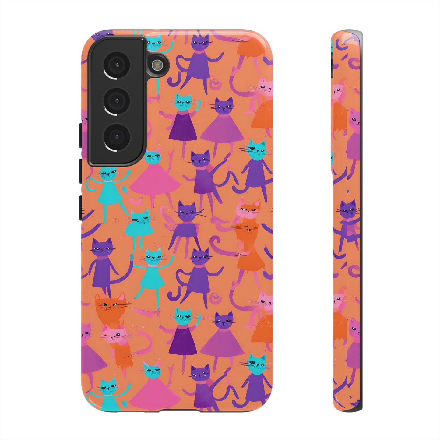 Hard Phone Case Orange Cat Multi case for iPhone, 15,14,13,12,11,X,Google Pixel, Samsung Galaxy. Gift for Her, Cat Lover Gift