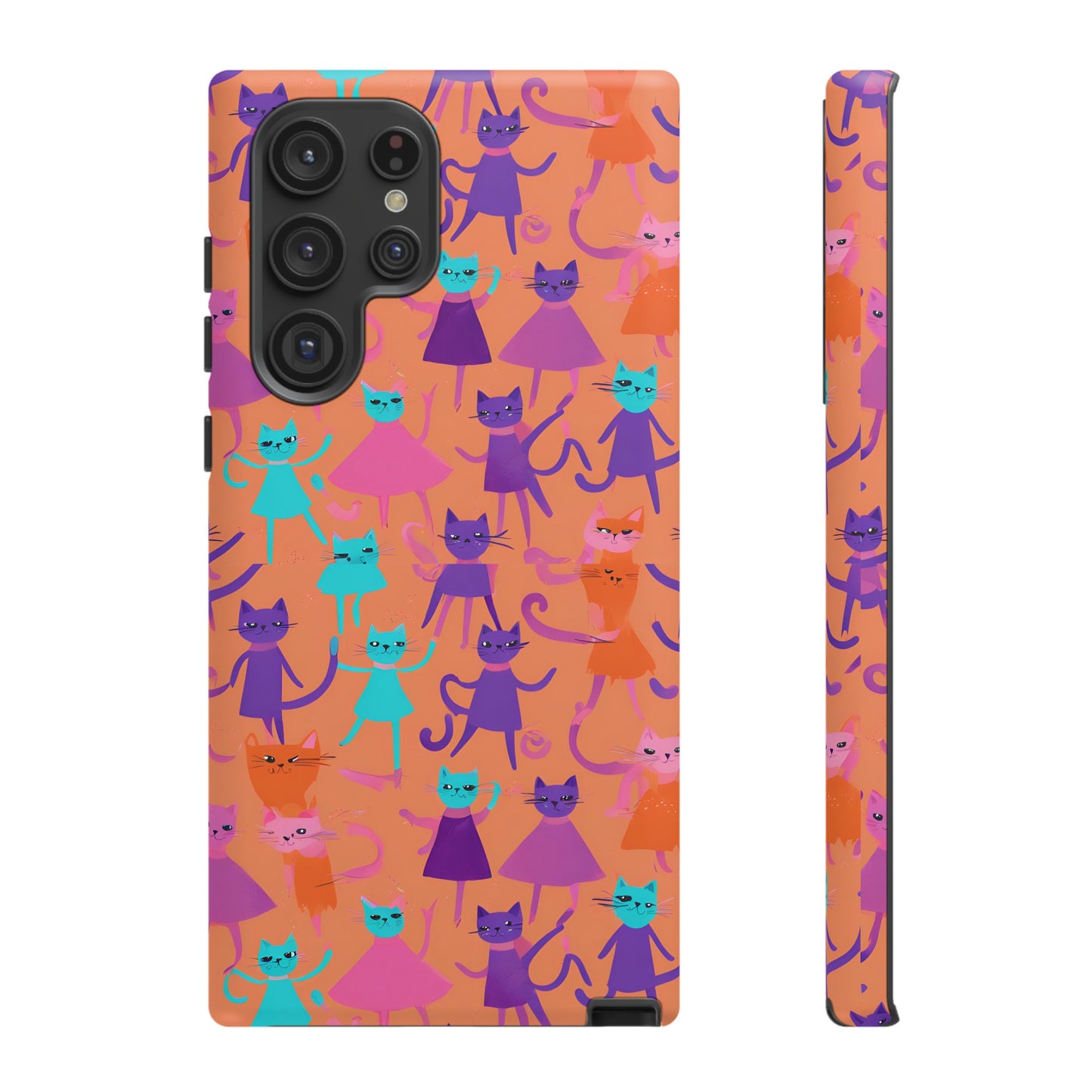 Hard Phone Case Orange Cat Multi case for iPhone, 15,14,13,12,11,X,Google Pixel, Samsung Galaxy. Gift for Her, Cat Lover Gift