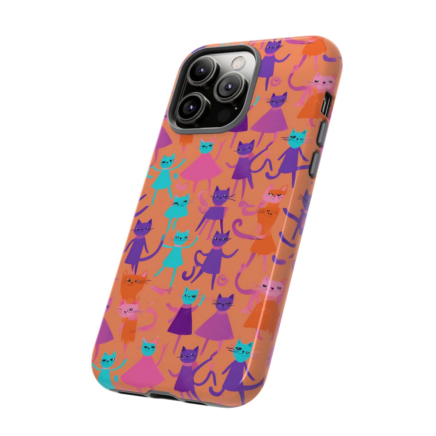 Hard Phone Case Orange Cat Multi case for iPhone, 15,14,13,12,11,X,Google Pixel, Samsung Galaxy. Gift for Her, Cat Lover Gift