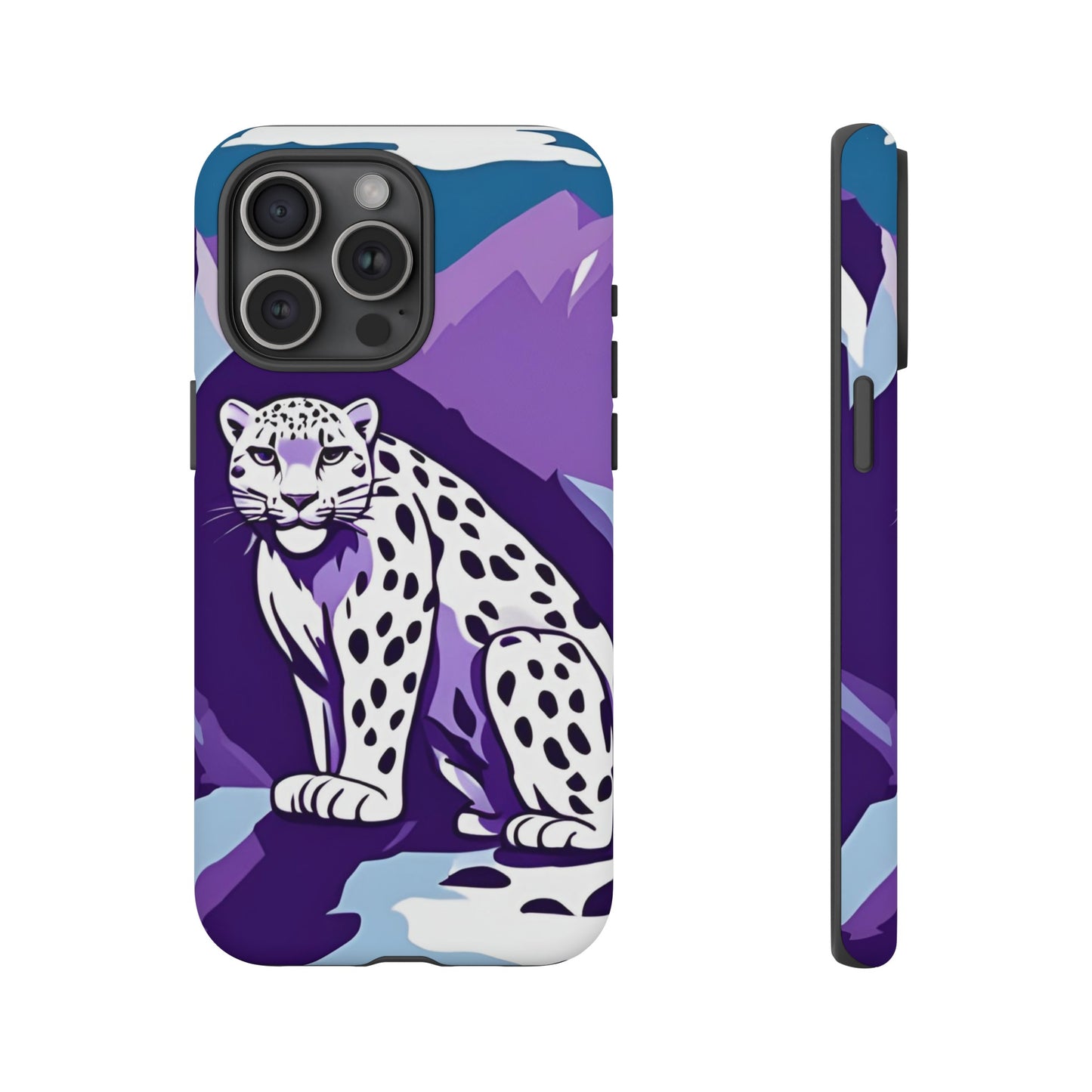 Hard Protective Phone Case,Whimsical Snow Leopard Phone Case, Cat Lover Gift, Gift for her , Gift for him,Gift for Mom, Gift for Dad