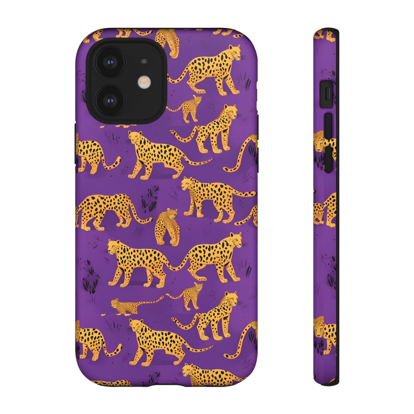 Hard Phone Case Purple Leopard, iPhone 15, 14,13,12,11,X Google Pixel, Samsung Galaxy