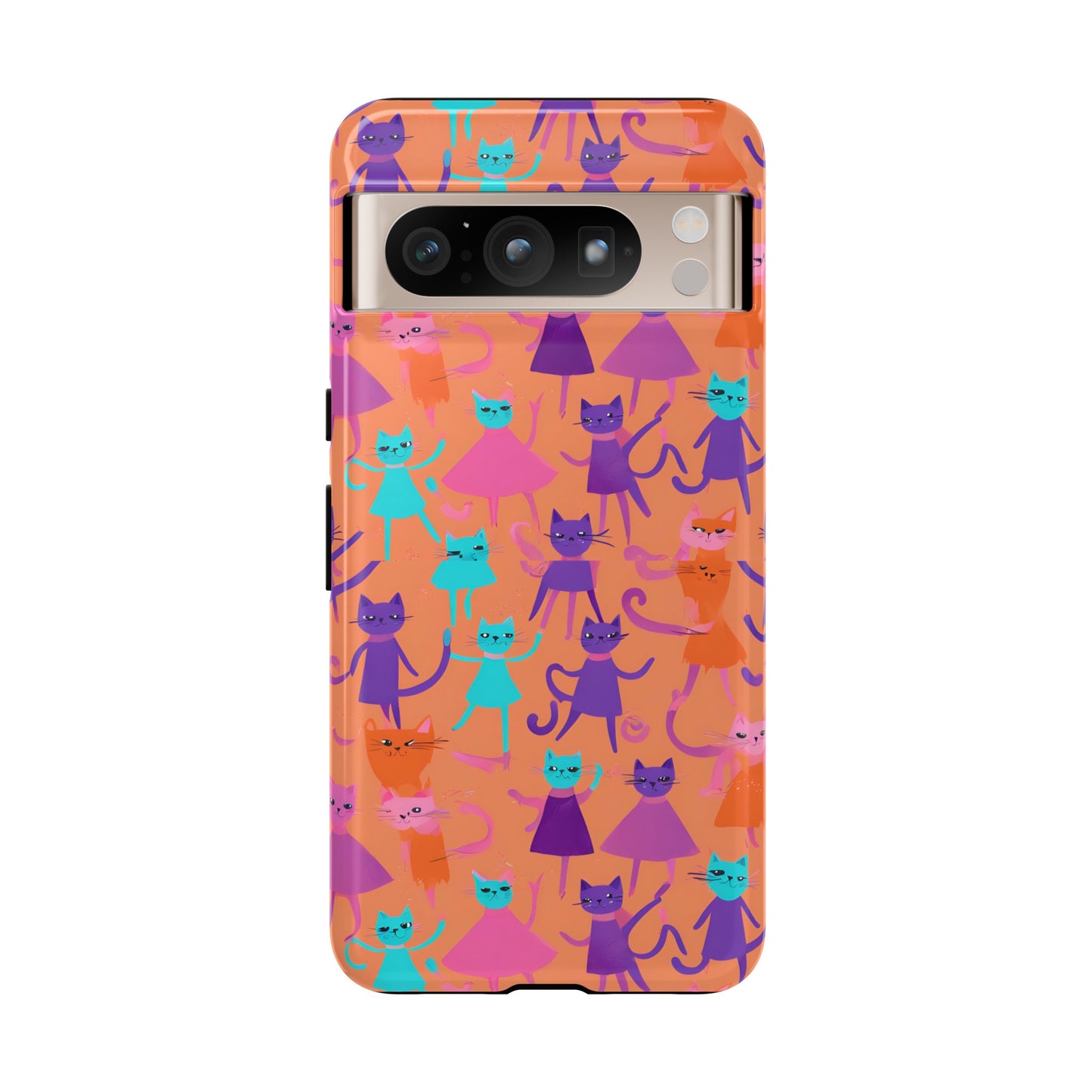 Hard Phone Case Orange Cat Multi case for iPhone, 15,14,13,12,11,X,Google Pixel, Samsung Galaxy. Gift for Her, Cat Lover Gift