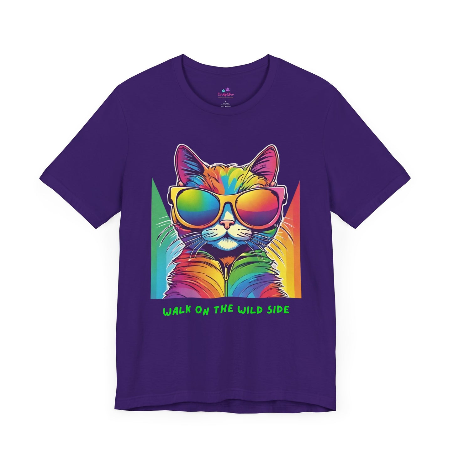 Cat T-Shirt Sassy Walk on the Wild Side Unisex Jersey Short Sleeve T-Shirt