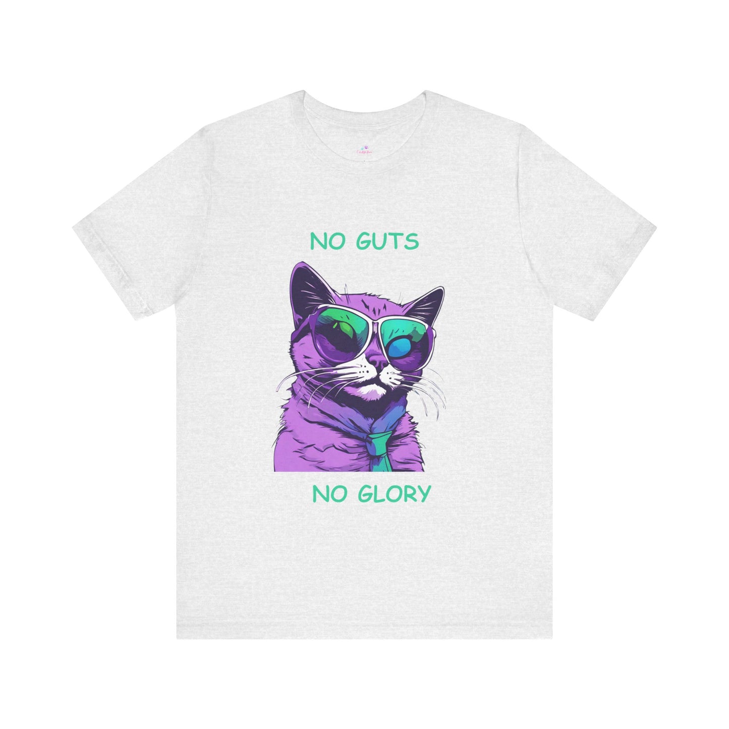 Cat T-Shirt No Guts No Glory Unisex Jersey Short Sleeve