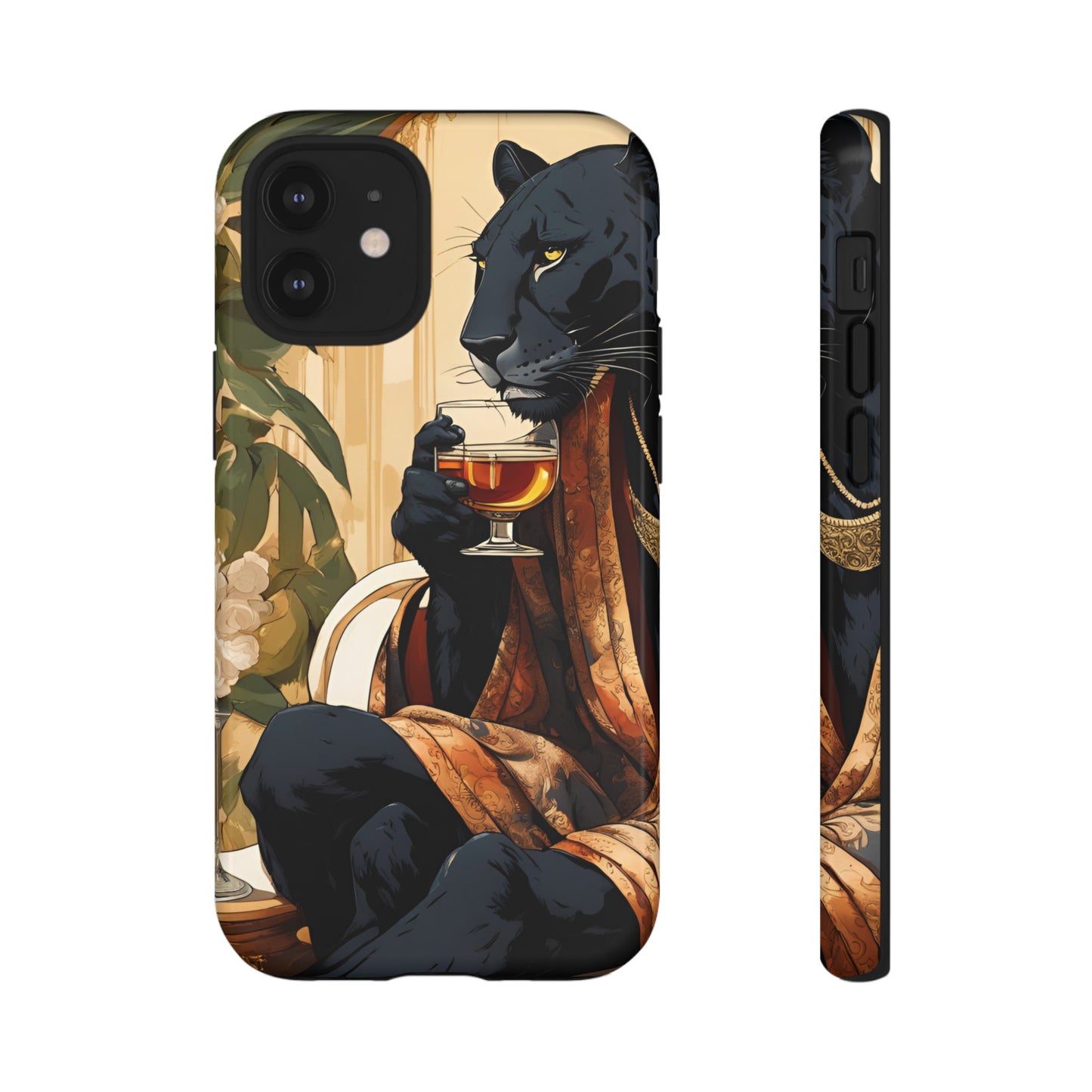 Hard Phone Case Whimsical Leopard Cat Phone Case, iPhone, Google Pixel, Samsung Galaxy Pixel, Cat Lover Gift, Gift for Him, Gift for Her