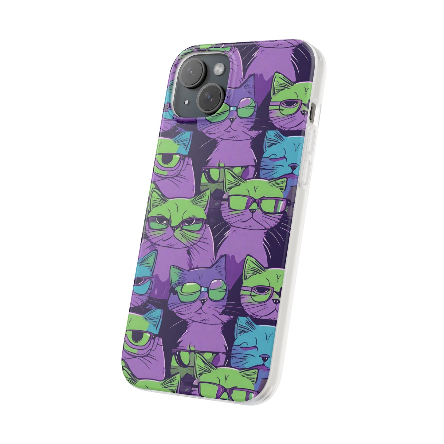 Flexi Cat Phone Case, iPhone 15 14 13 , Samsung Galaxy Pixel Protective Case,Cat Lover Gift, Cat Lover iPhone Case,