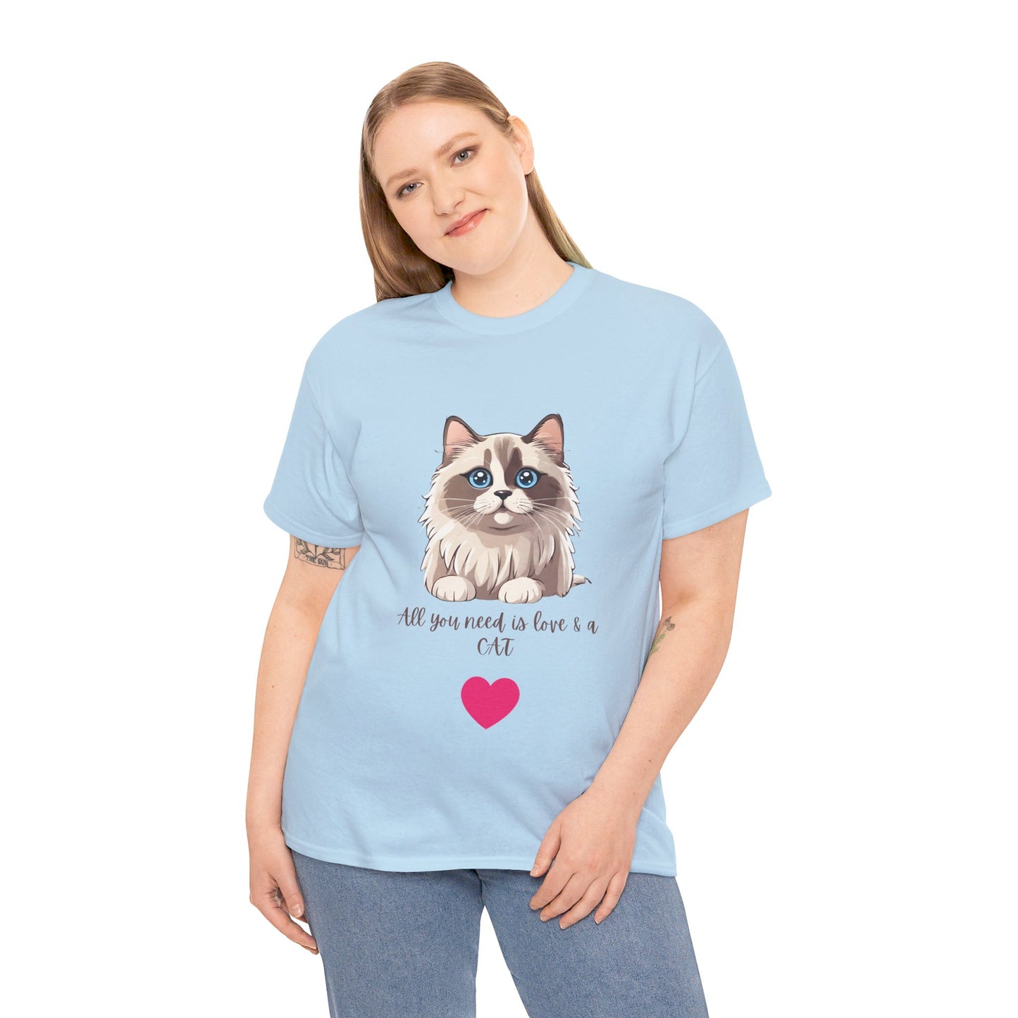 All You Need is Love and a Cat Ragdoll Unisex Jersey Short Sleeve Tee