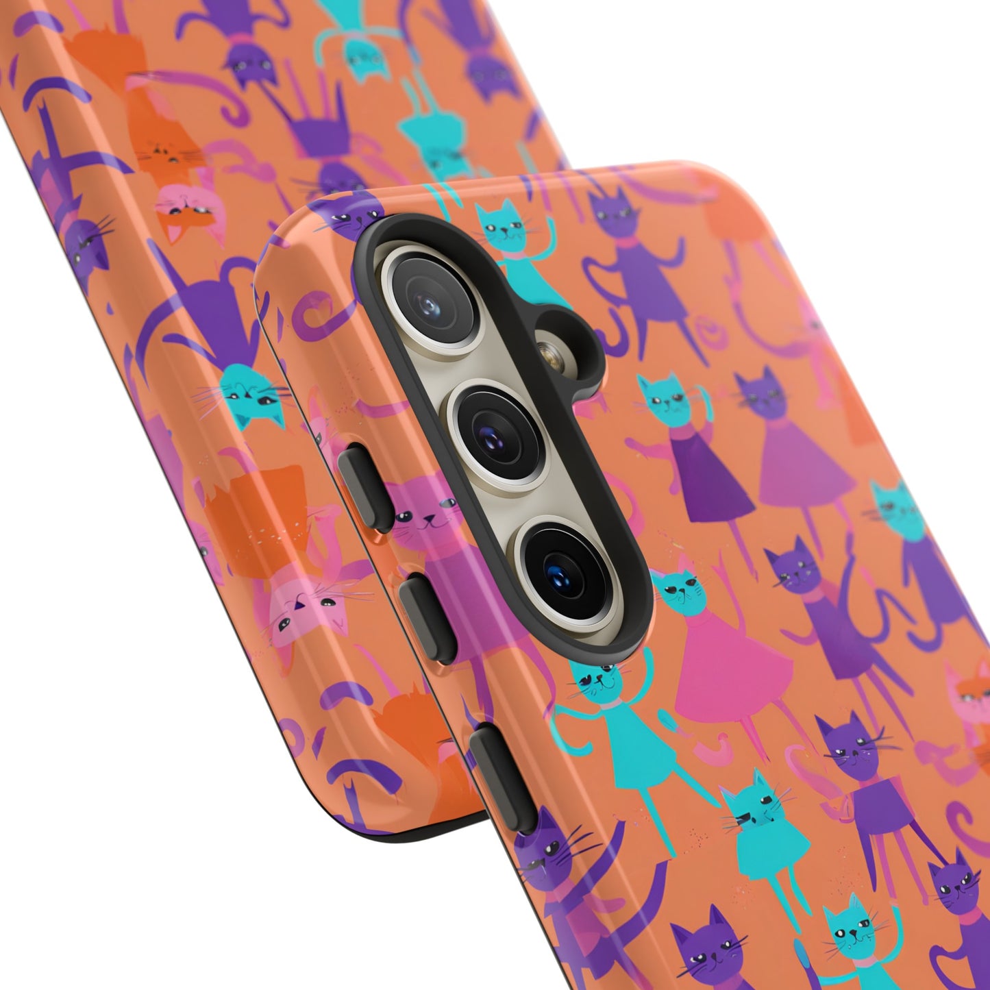 Hard Phone Case Orange Cat Multi case for iPhone, 15,14,13,12,11,X,Google Pixel, Samsung Galaxy. Gift for Her, Cat Lover Gift