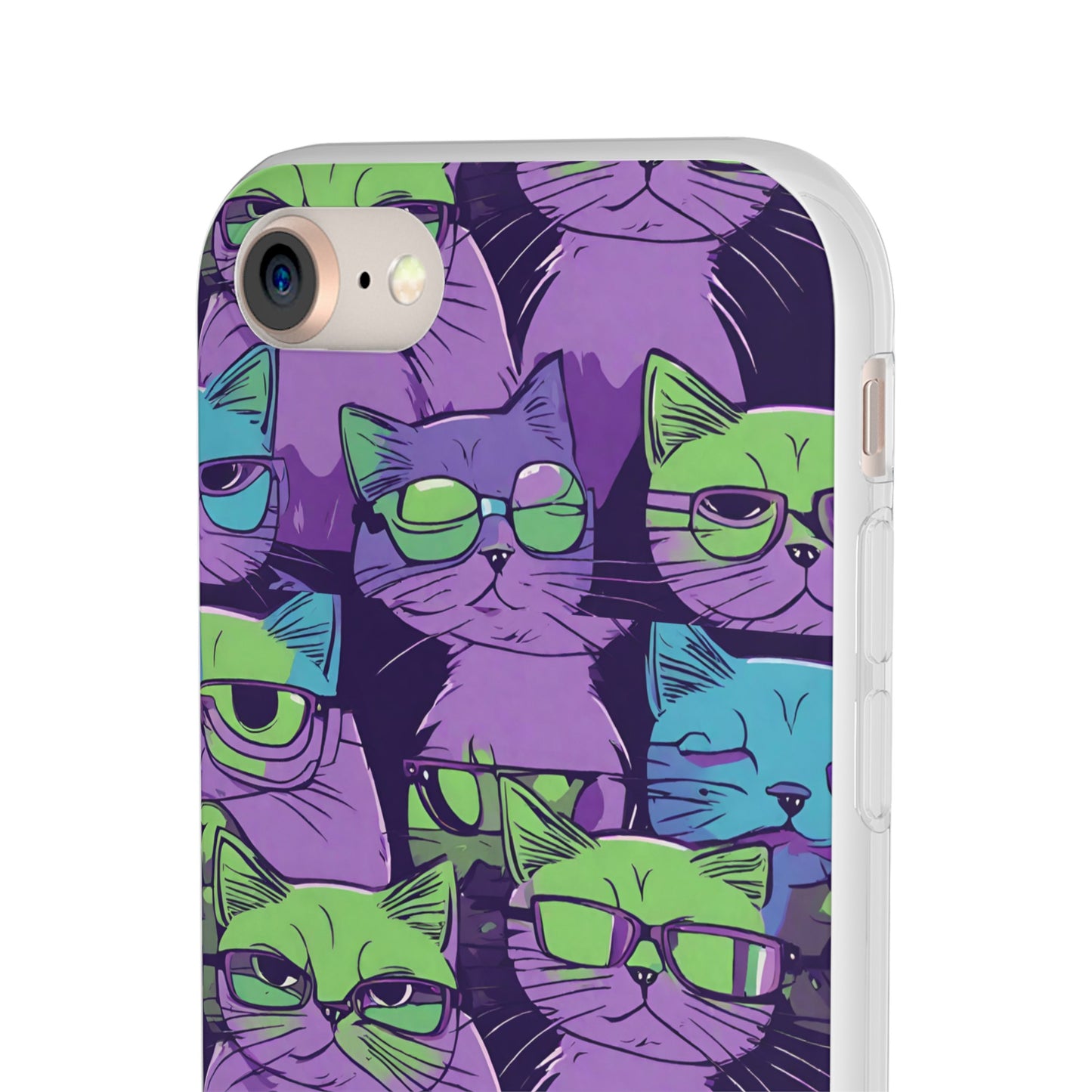 Flexi Cat Phone Case, iPhone 15 14 13 , Samsung Galaxy Pixel Protective Case,Cat Lover Gift, Cat Lover iPhone Case,