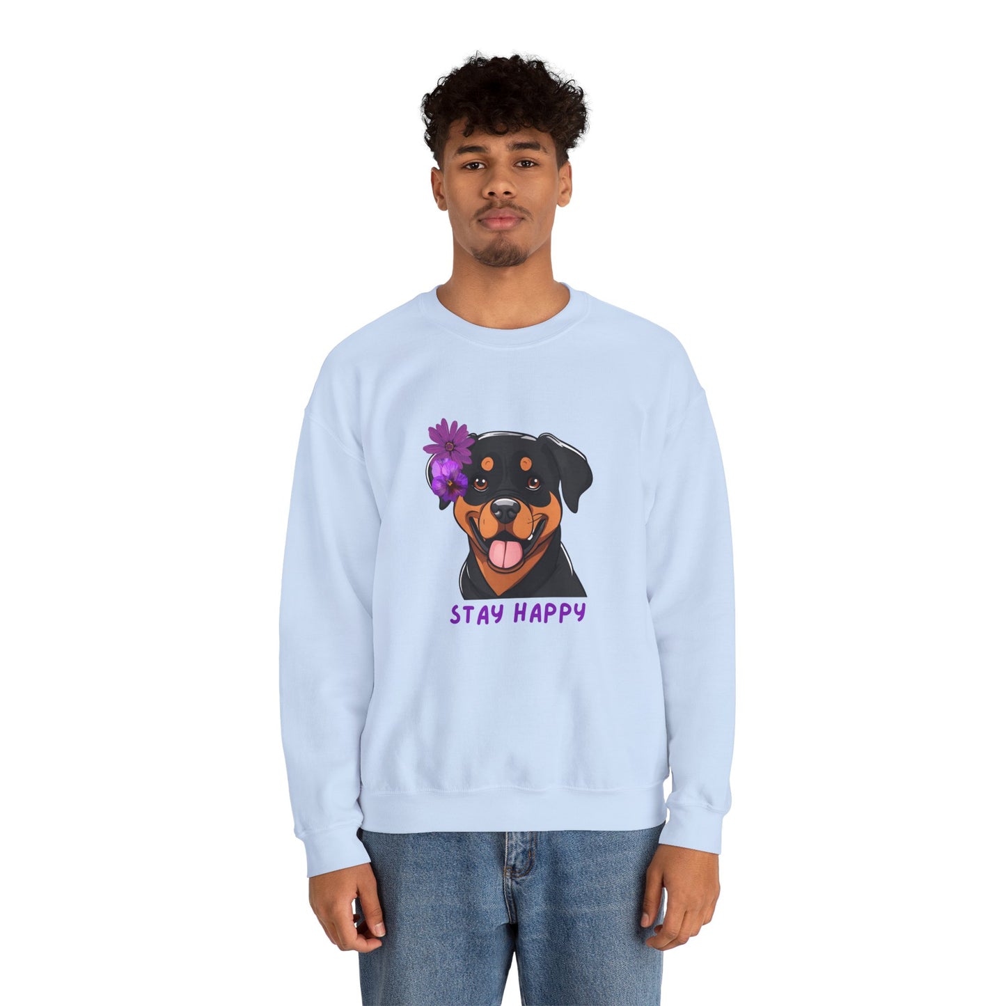 Dog Sweatshirt Cute Rottweiler Dog Lover Unisex Heavy Blend™ Crewneck Sweatshirt