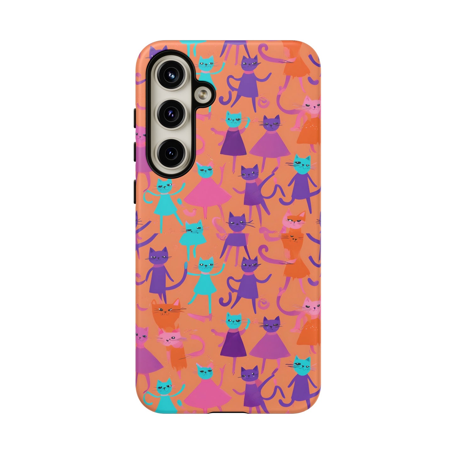 Hard Phone Case Orange Cat Multi case for iPhone, 15,14,13,12,11,X,Google Pixel, Samsung Galaxy. Gift for Her, Cat Lover Gift