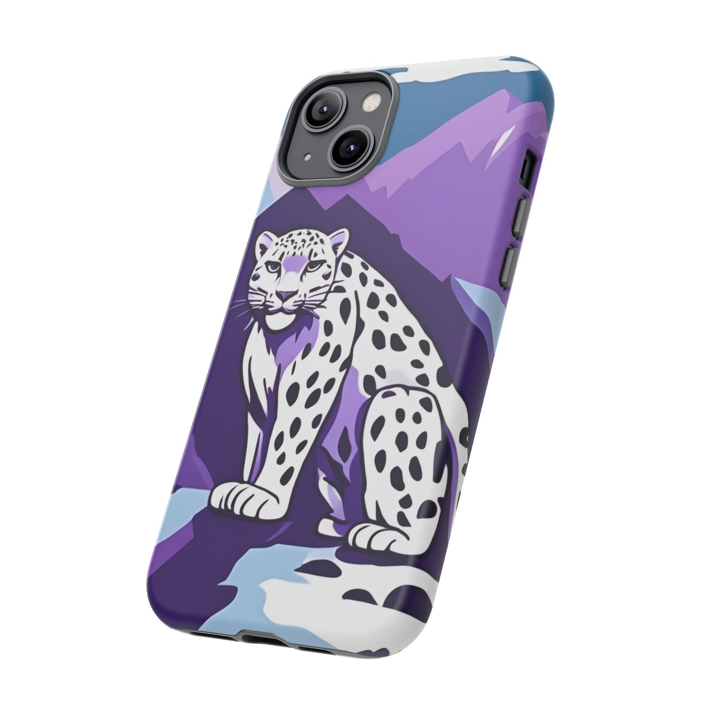 Hard Protective Phone Case,Whimsical Snow Leopard Phone Case, Cat Lover Gift, Gift for her , Gift for him,Gift for Mom, Gift for Dad