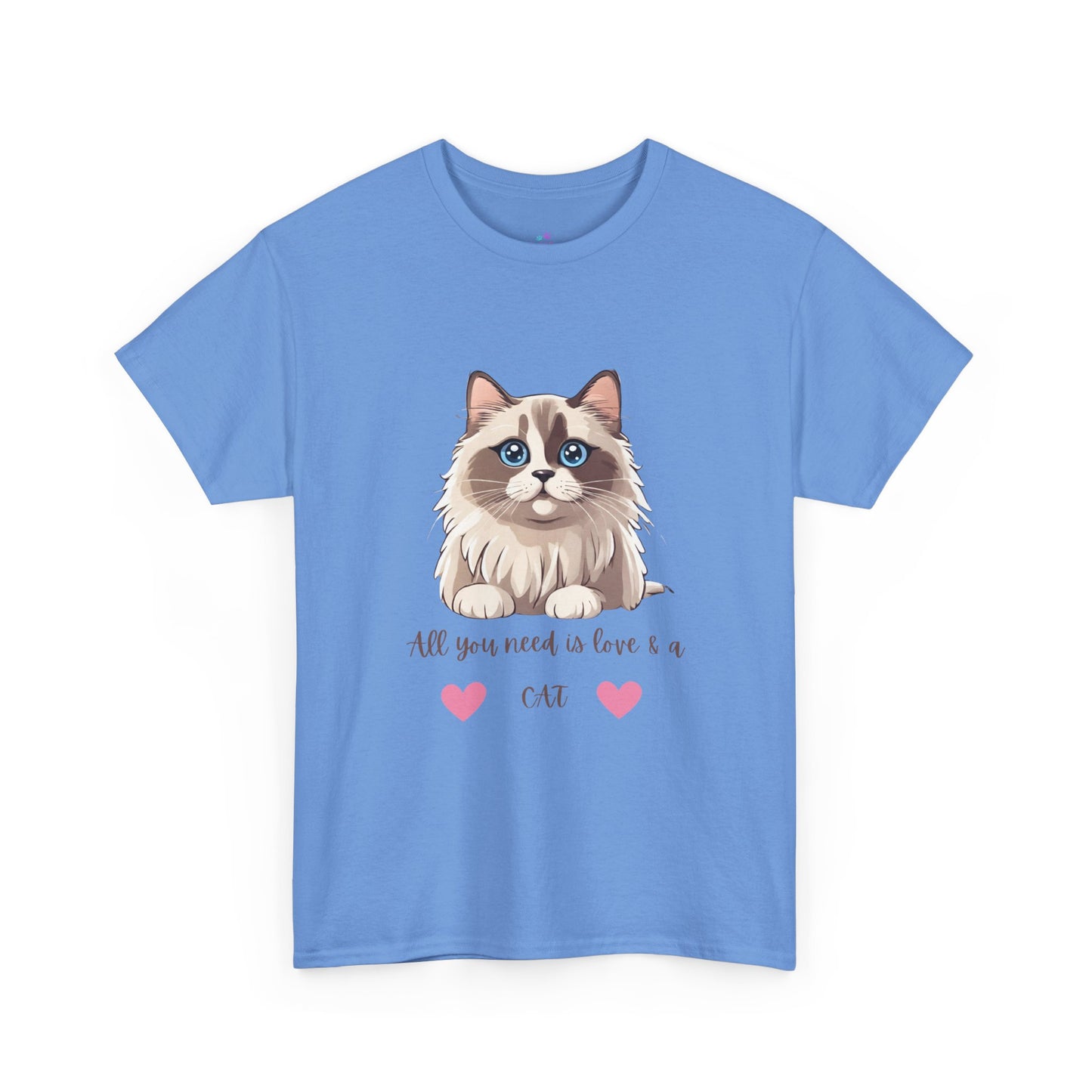 Cute  Cat T-Shirt All You Need is Love & a Cat Unisex Jersey Short Sleeve Tee