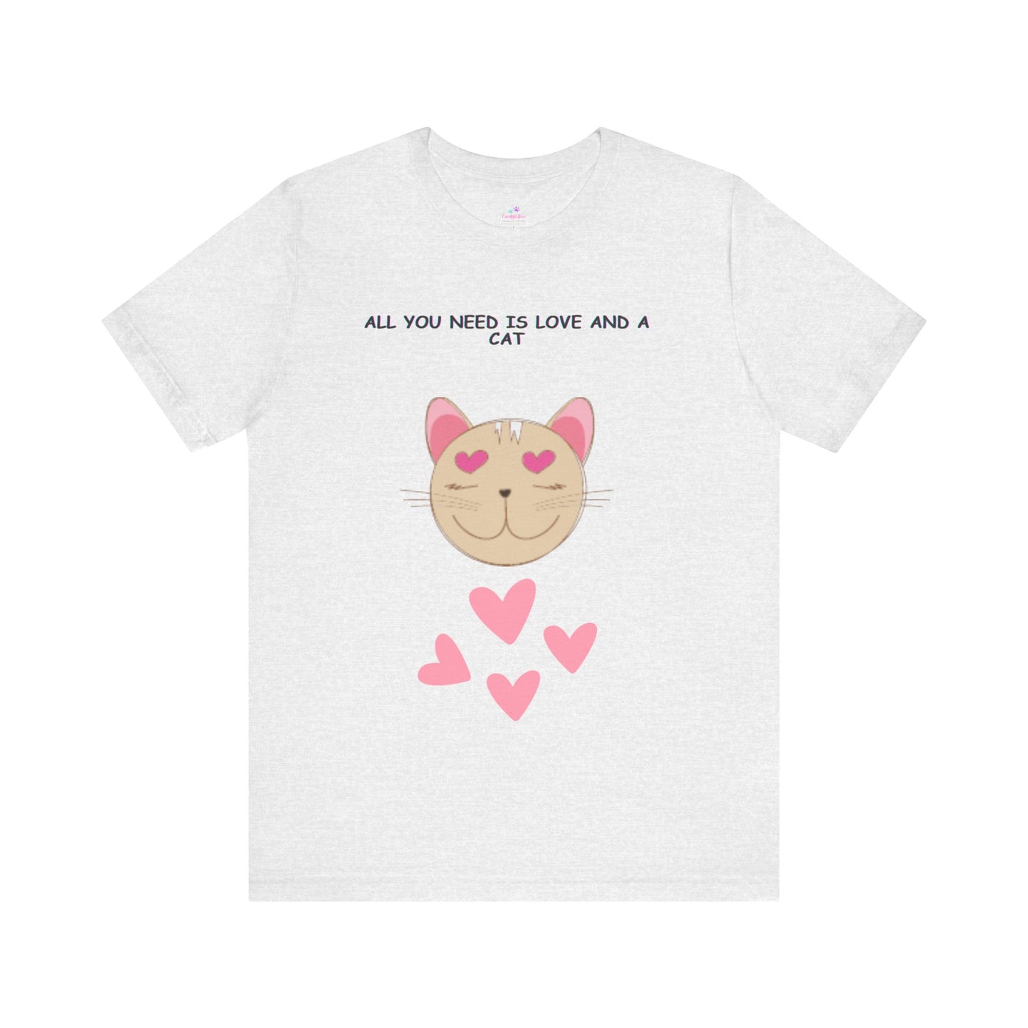 Kids Cat T-Shirt  All You Need is Love & a Cat Unisex Jersey Short Sleeve