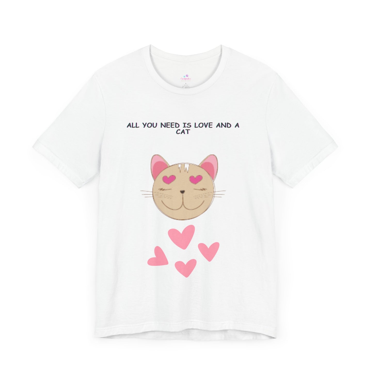 Kids Cat T-Shirt  All You Need is Love & a Cat Unisex Jersey Short Sleeve