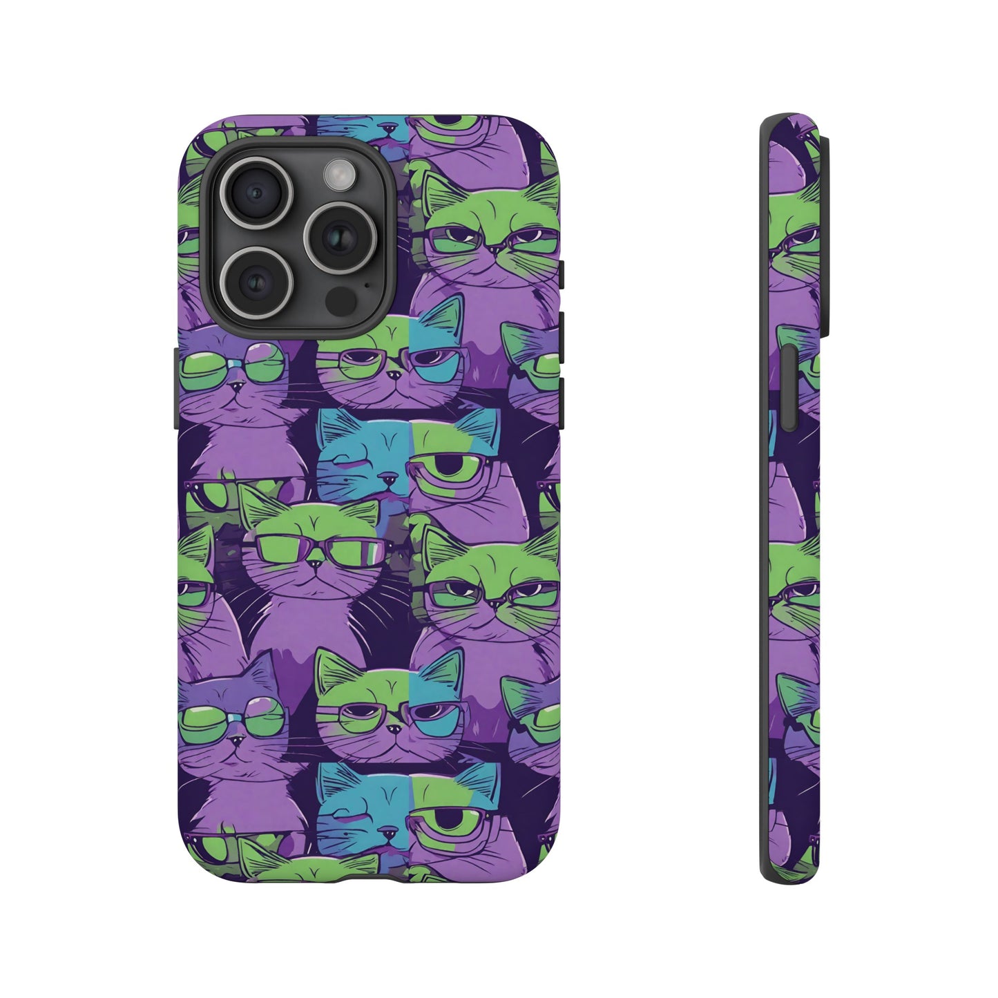 Hard Phone Case Cat Design for iPhone 15, 14,13,11,X,Google Pixel, Samsung Galaxy, Cat Lover Gift, Gift for Her.