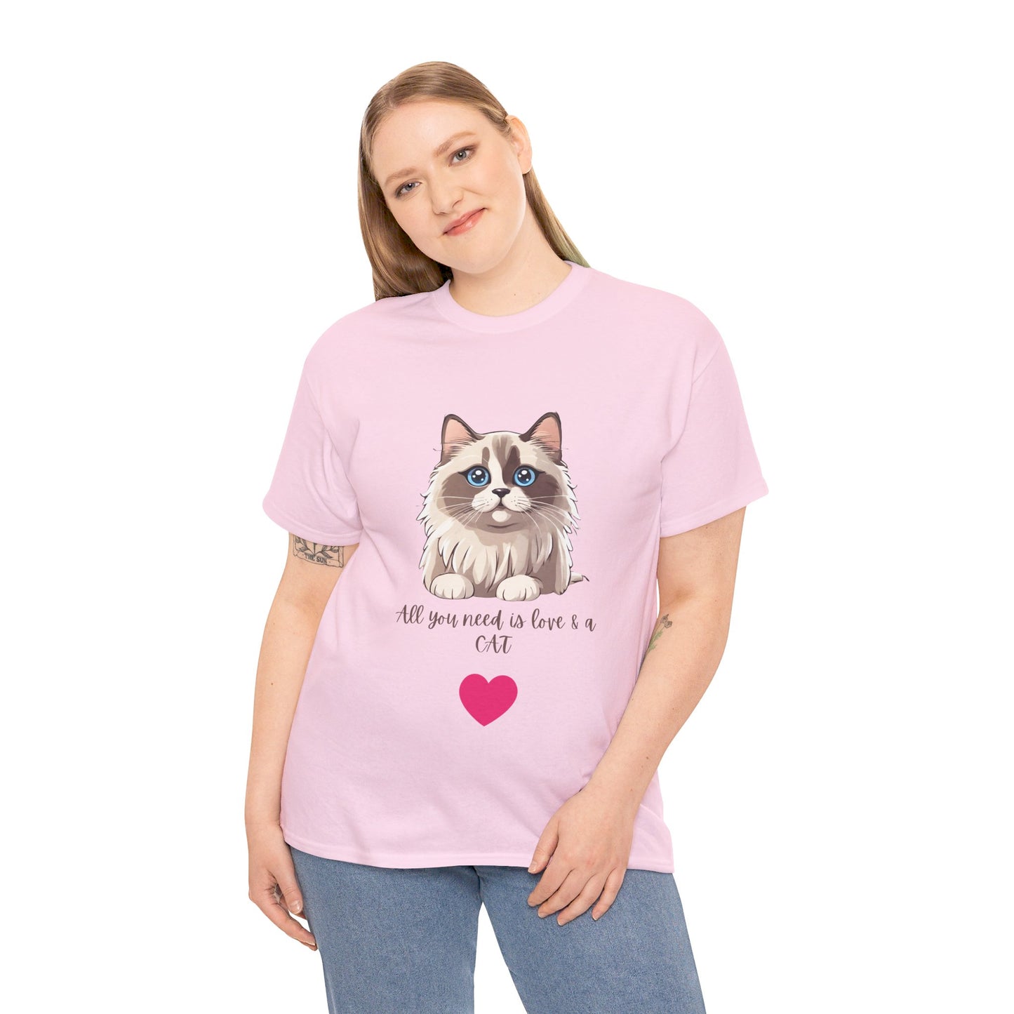 All You Need is Love and a Cat Ragdoll Unisex Jersey Short Sleeve Tee