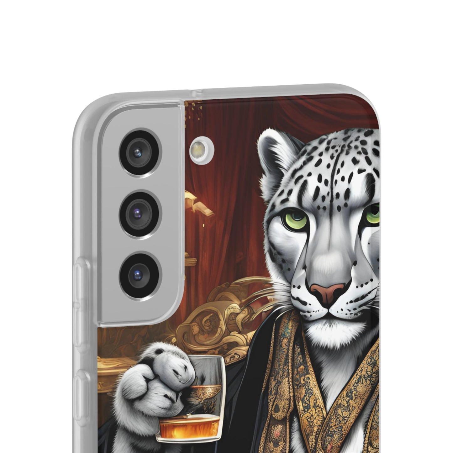 Flexi Whimsical Leopard case for iPhone 15,14,13,12,11,X,  Samsung Galaxy , Phone Cover, Cat Lover Gift, Gift for Him.