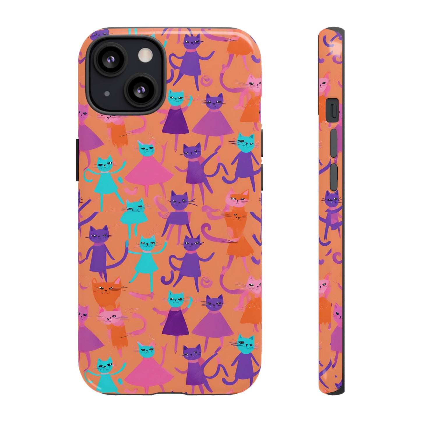 Hard Phone Case Orange Cat Multi case for iPhone, 15,14,13,12,11,X,Google Pixel, Samsung Galaxy. Gift for Her, Cat Lover Gift