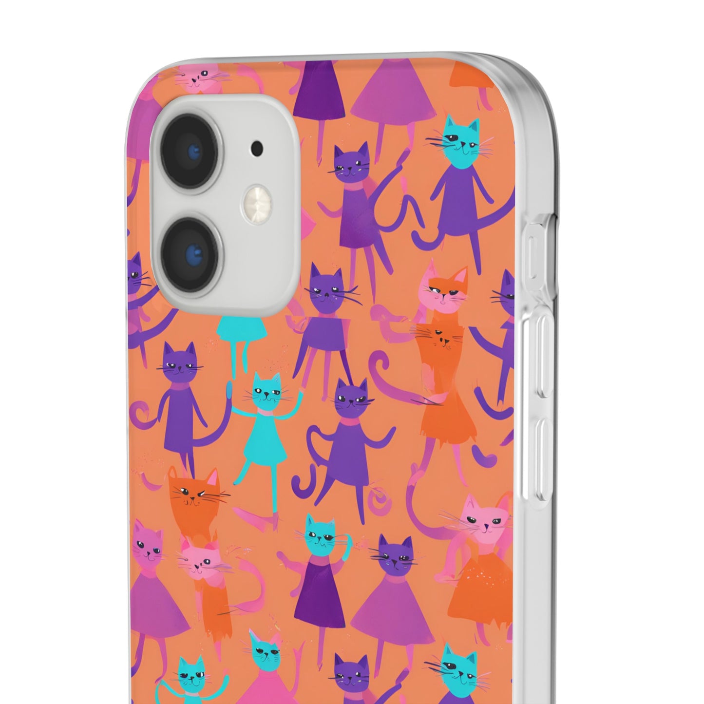 Flexi Cat Phone Case, iPhone 15 14 13 , Samsung Galaxy Pixel Protective Case,Cat Lover Gift, Cat Lover Phone Case, Gift for Her, Gift for Kids