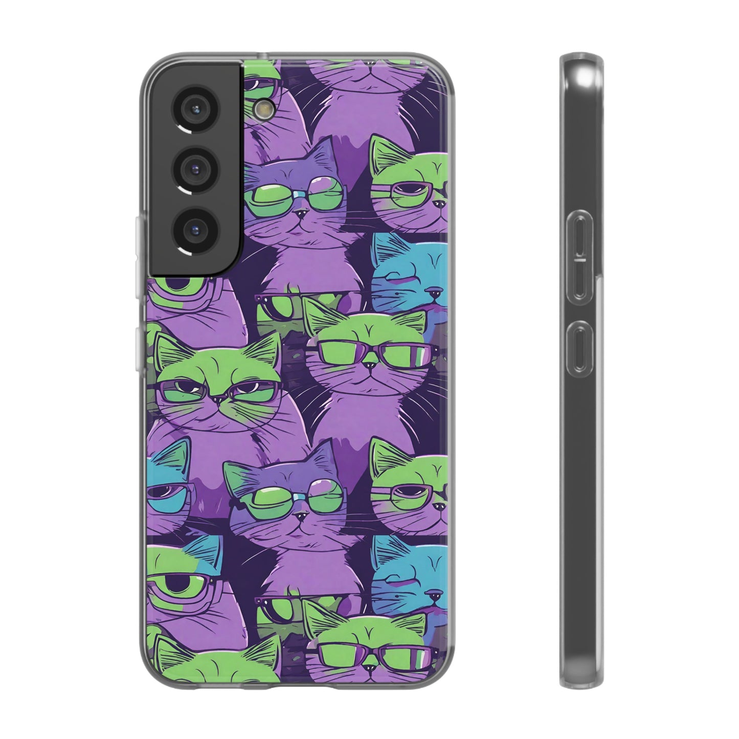 Flexi Cat Phone Case, iPhone 15 14 13 , Samsung Galaxy Pixel Protective Case,Cat Lover Gift, Cat Lover iPhone Case,