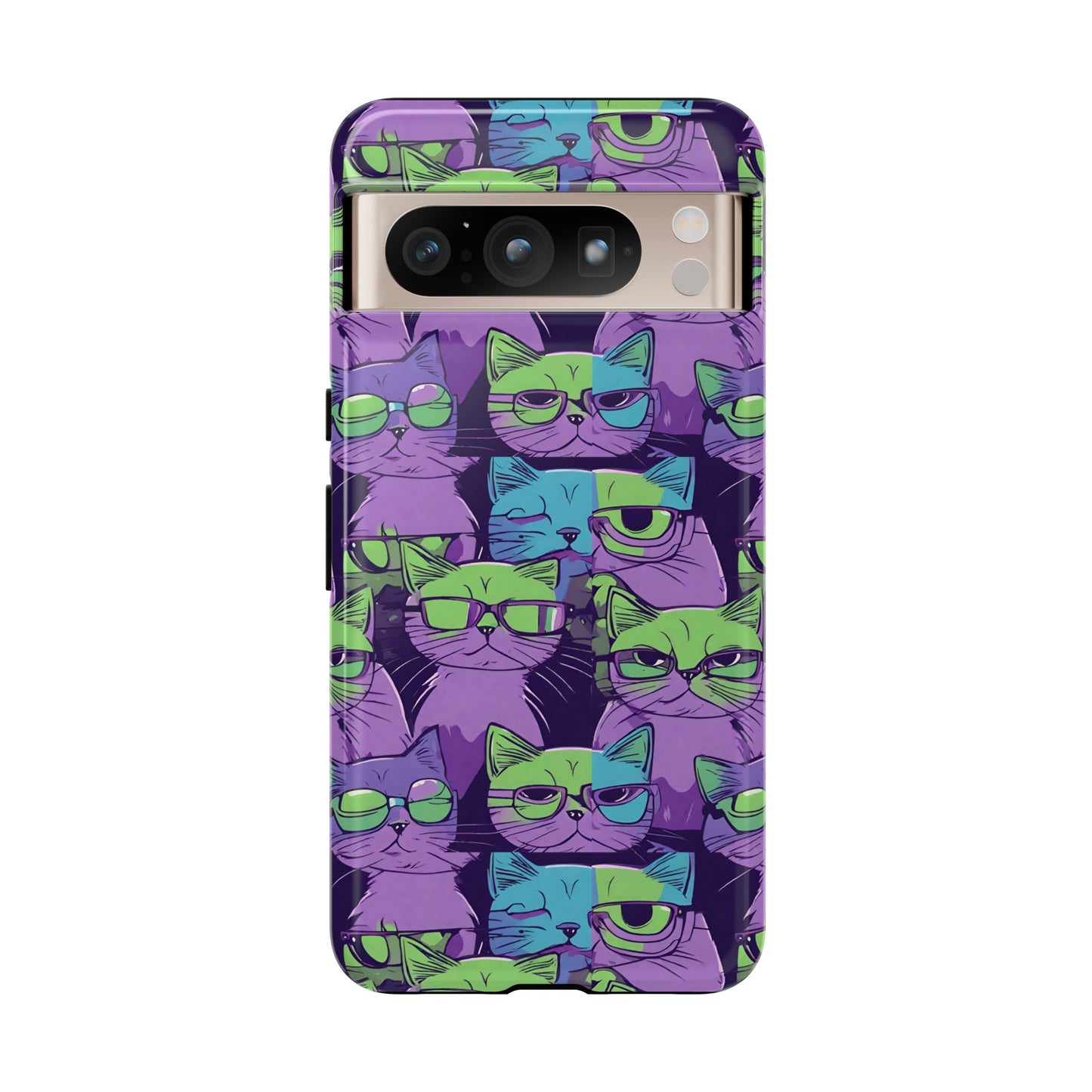 Hard Phone Case Cat Design for iPhone 15, 14,13,11,X,Google Pixel, Samsung Galaxy, Cat Lover Gift, Gift for Her.