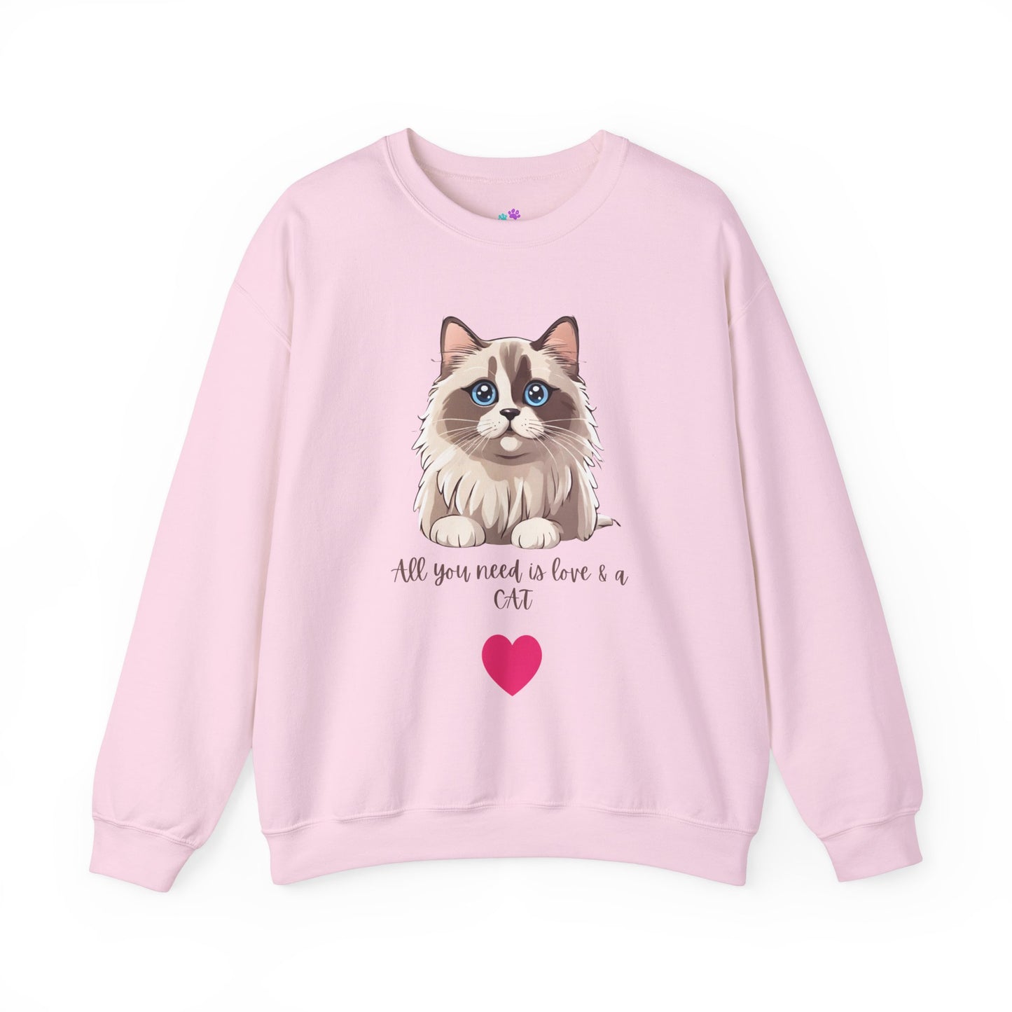 Women's Sweatshirt, Cute Ragdoll Cat Lover Unisex Heavy Blend™ Crewneck Sweatshirt