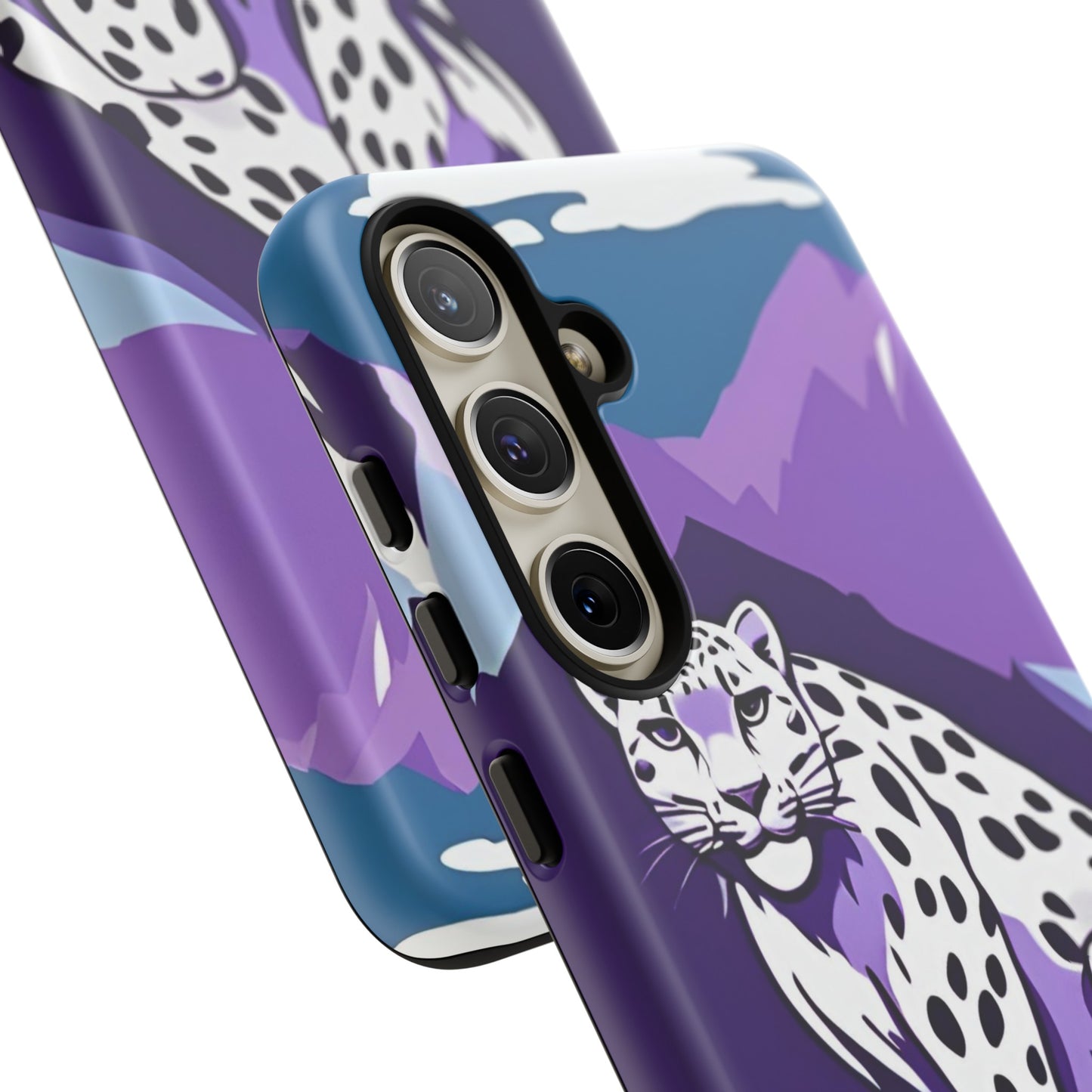 Hard Protective Phone Case,Whimsical Snow Leopard Phone Case, Cat Lover Gift, Gift for her , Gift for him,Gift for Mom, Gift for Dad