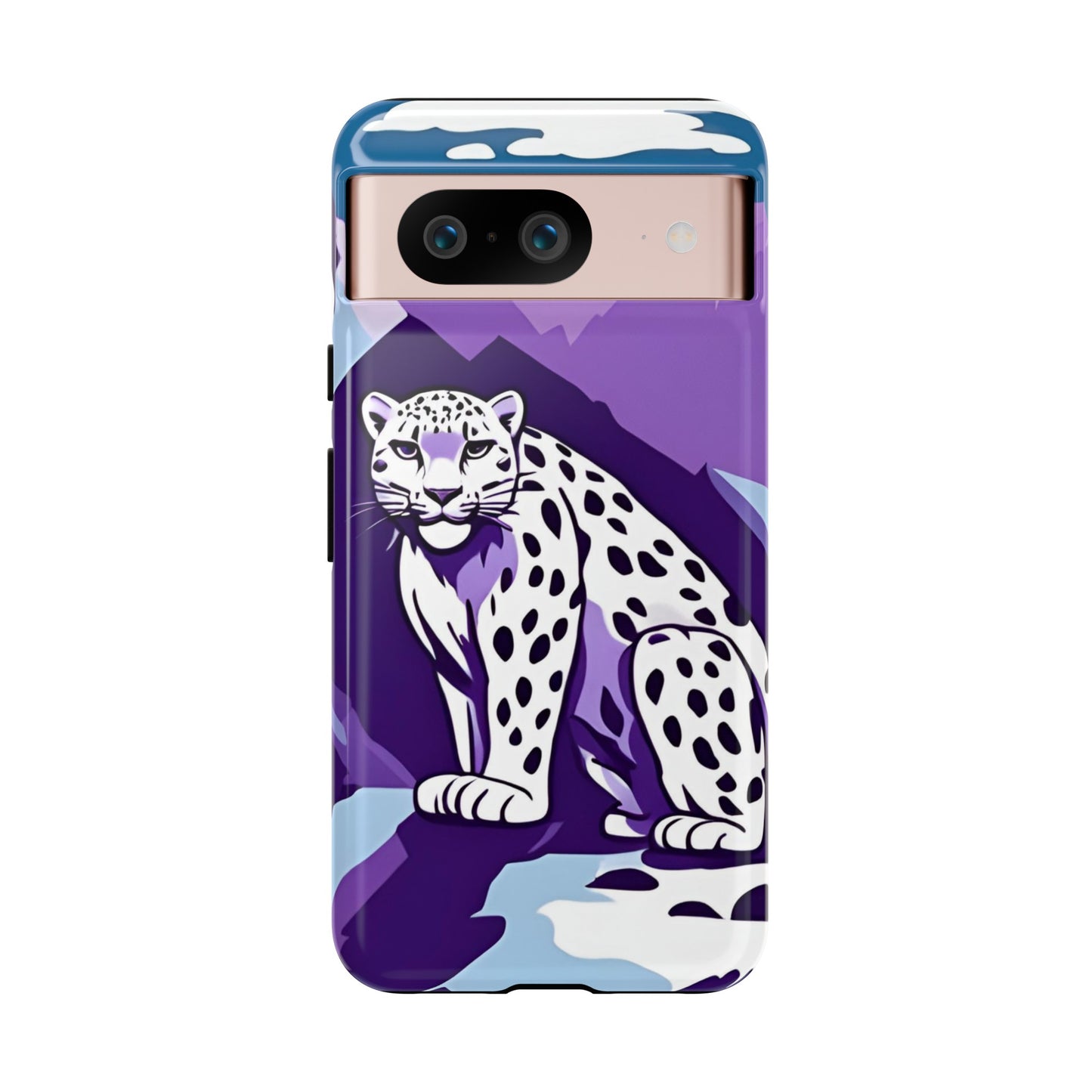 Hard Protective Phone Case,Whimsical Snow Leopard Phone Case, Cat Lover Gift, Gift for her , Gift for him,Gift for Mom, Gift for Dad