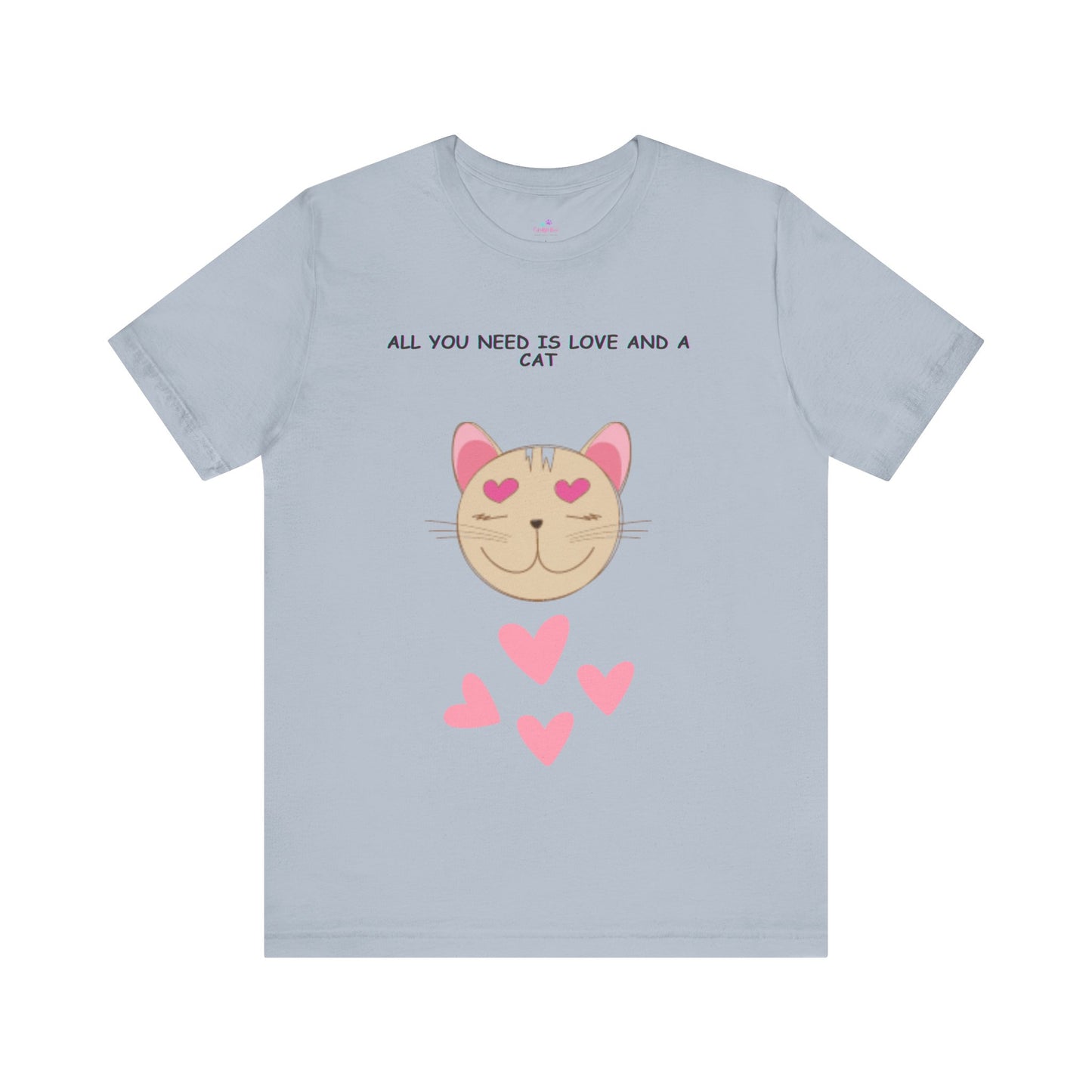 Kids Cat T-Shirt  All You Need is Love & a Cat Unisex Jersey Short Sleeve