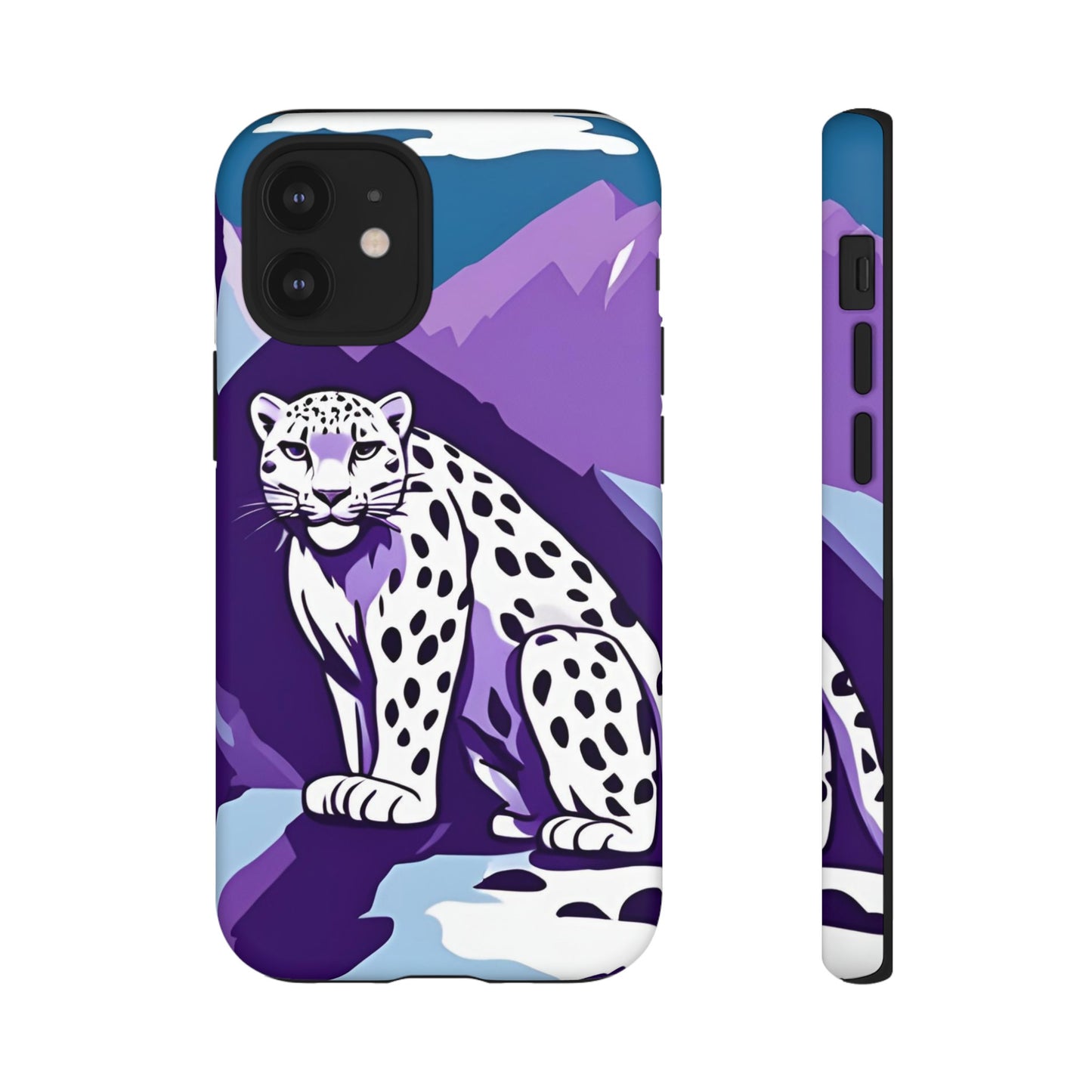 Hard Protective Phone Case,Whimsical Snow Leopard Phone Case, Cat Lover Gift, Gift for her , Gift for him,Gift for Mom, Gift for Dad