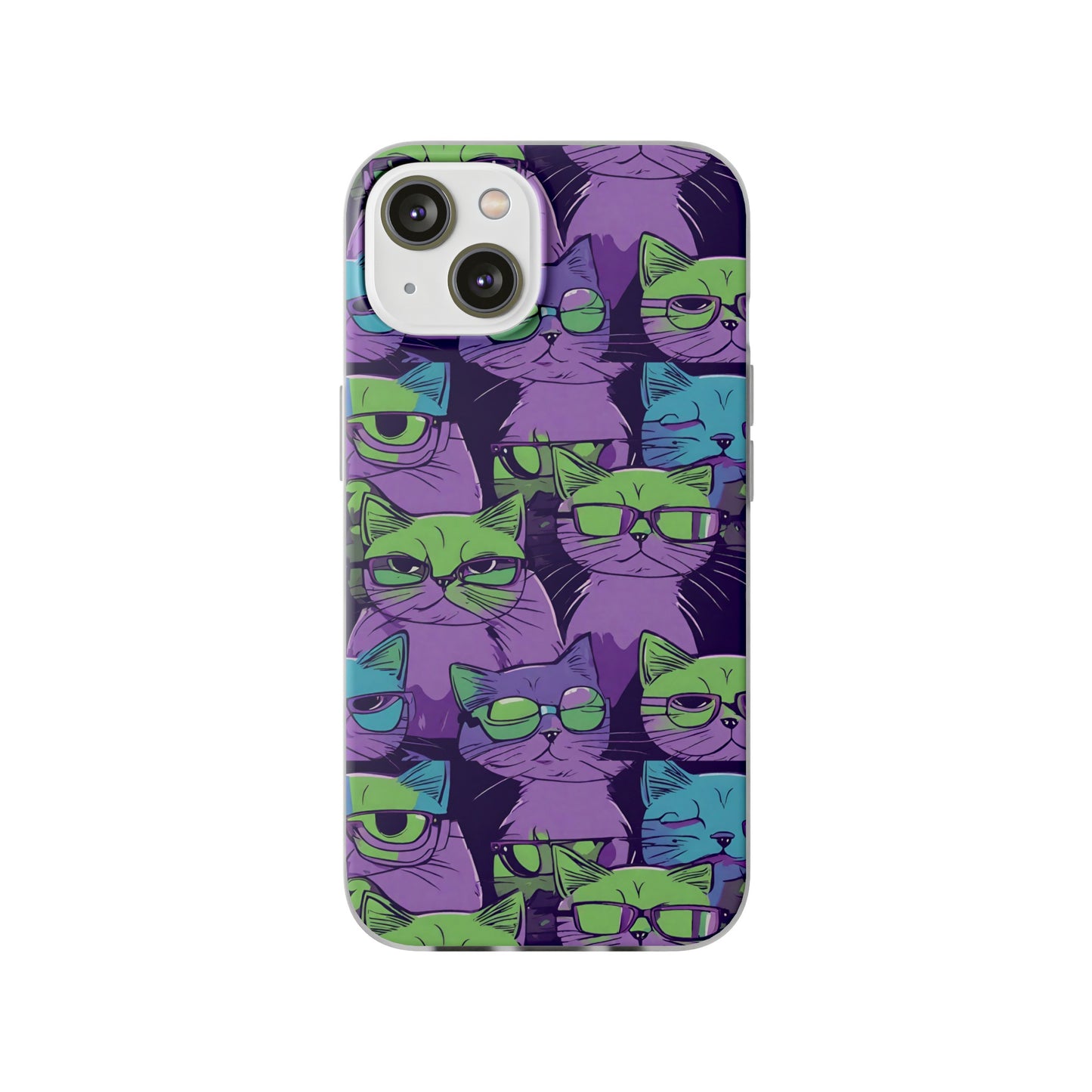 Flexi Cat Phone Case, iPhone 15 14 13 , Samsung Galaxy Pixel Protective Case,Cat Lover Gift, Cat Lover iPhone Case,