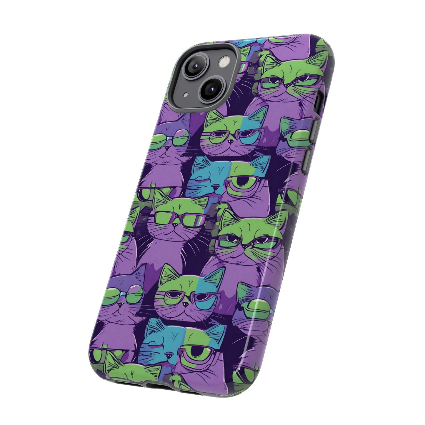 Hard Phone Case Cat Design for iPhone 15, 14,13,11,X,Google Pixel, Samsung Galaxy, Cat Lover Gift, Gift for Her.