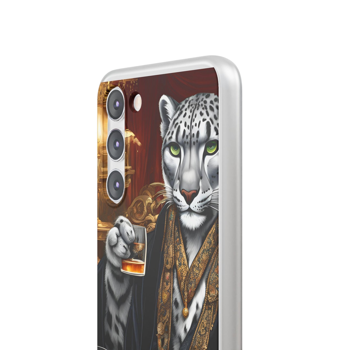 Flexi Whimsical Leopard case for iPhone 15,14,13,12,11,X,  Samsung Galaxy , Phone Cover, Cat Lover Gift, Gift for Him.