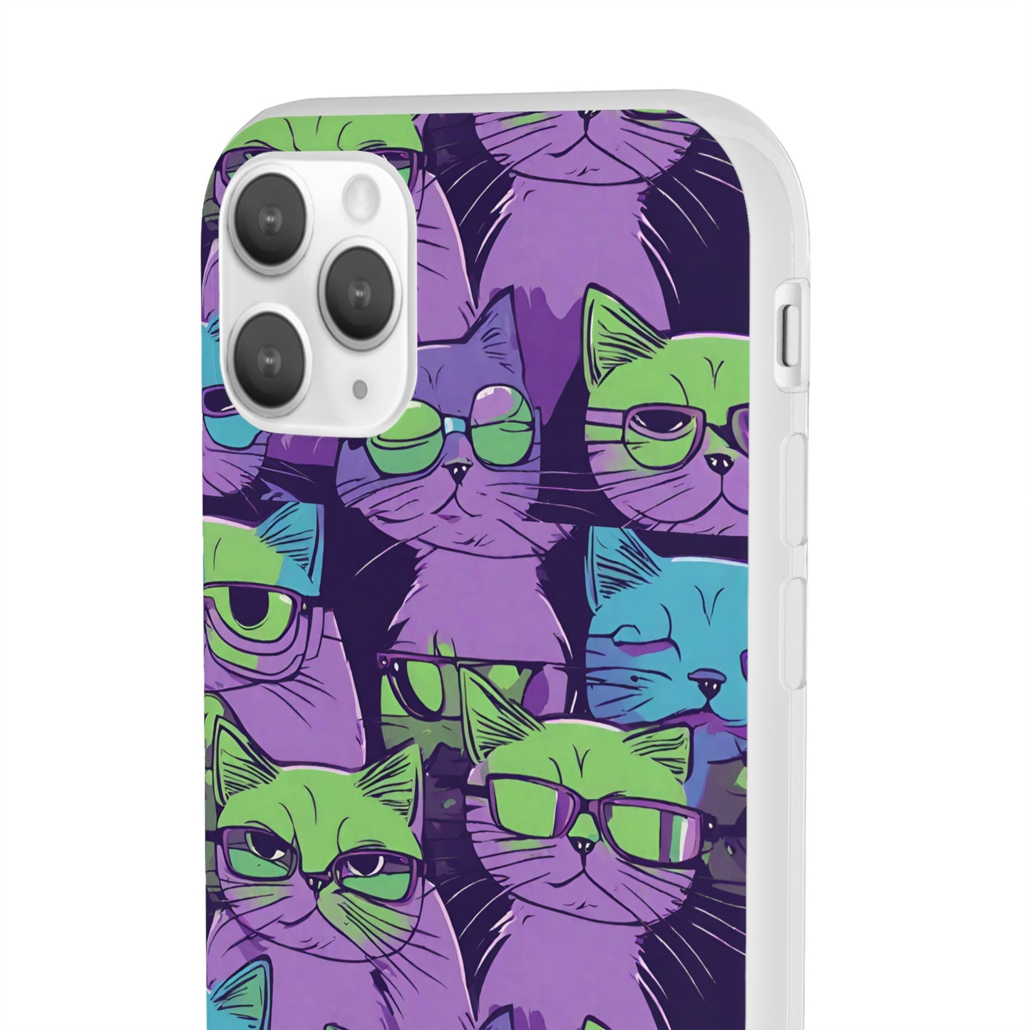 Flexi Cat Phone Case, iPhone 15 14 13 , Samsung Galaxy Pixel Protective Case,Cat Lover Gift, Cat Lover iPhone Case,