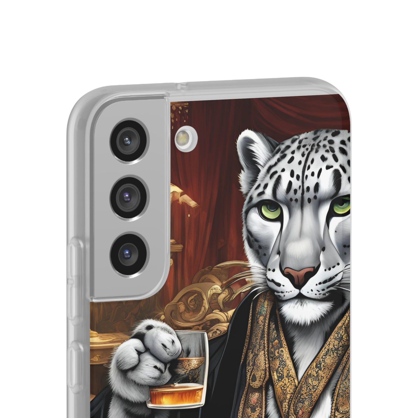 Flexi Whimsical Leopard case for iPhone 15,14,13,12,11,X,  Samsung Galaxy , Phone Cover, Cat Lover Gift, Gift for Him.