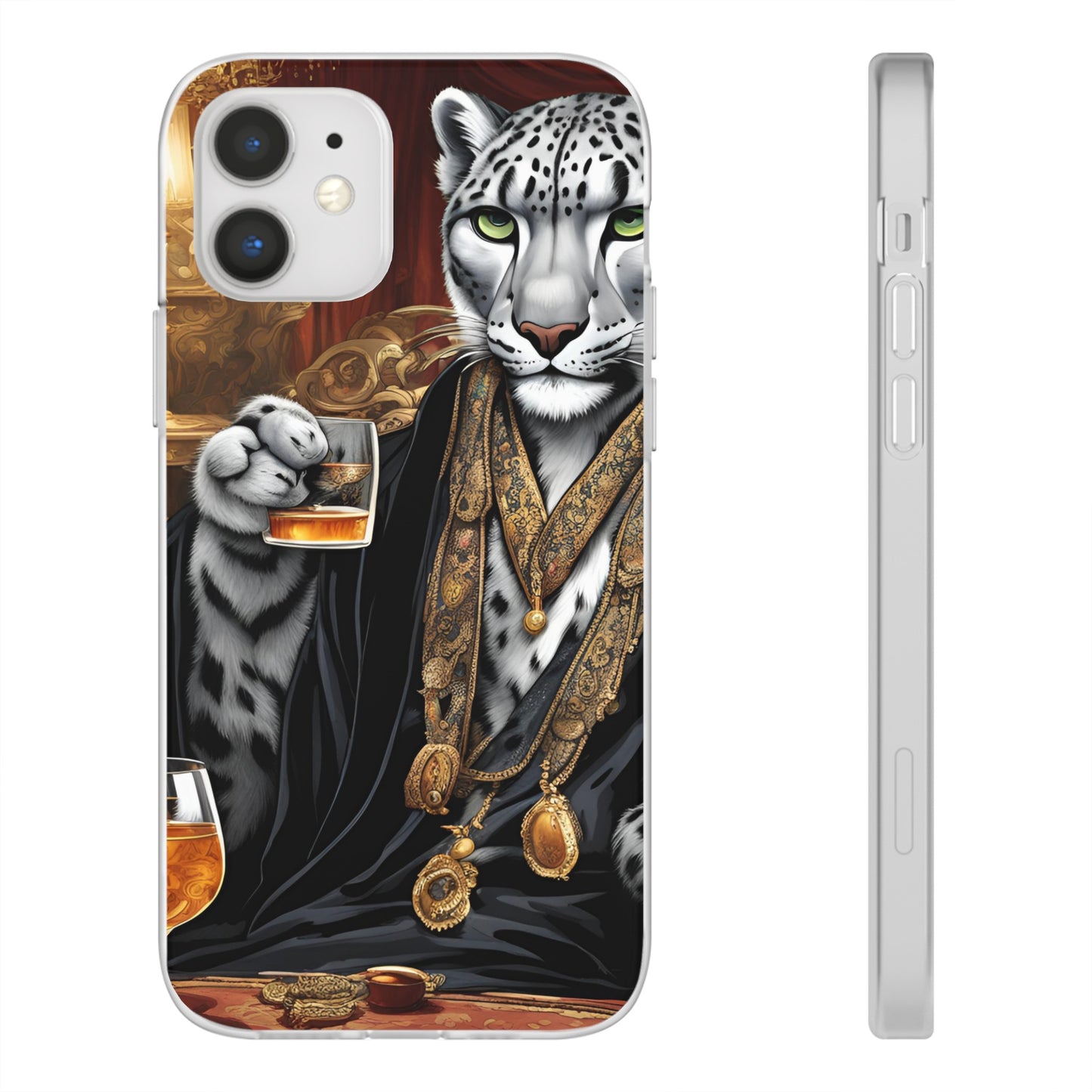 Flexi Whimsical Leopard case for iPhone 15,14,13,12,11,X,  Samsung Galaxy , Phone Cover, Cat Lover Gift, Gift for Him.