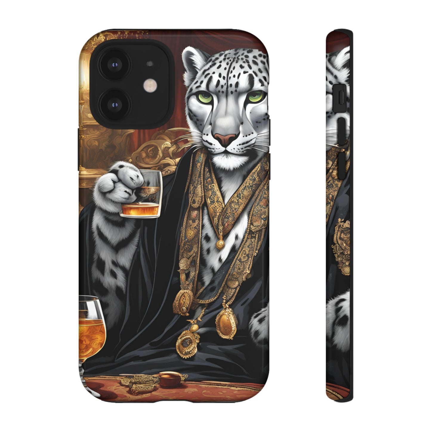 Hard Phone Case Whimsical Leopard Cat Phone Case, iPhone 15 14 13 , Samsung Galaxy Pixel Case,Cat Lover Gift, Gift for him,Gift for her