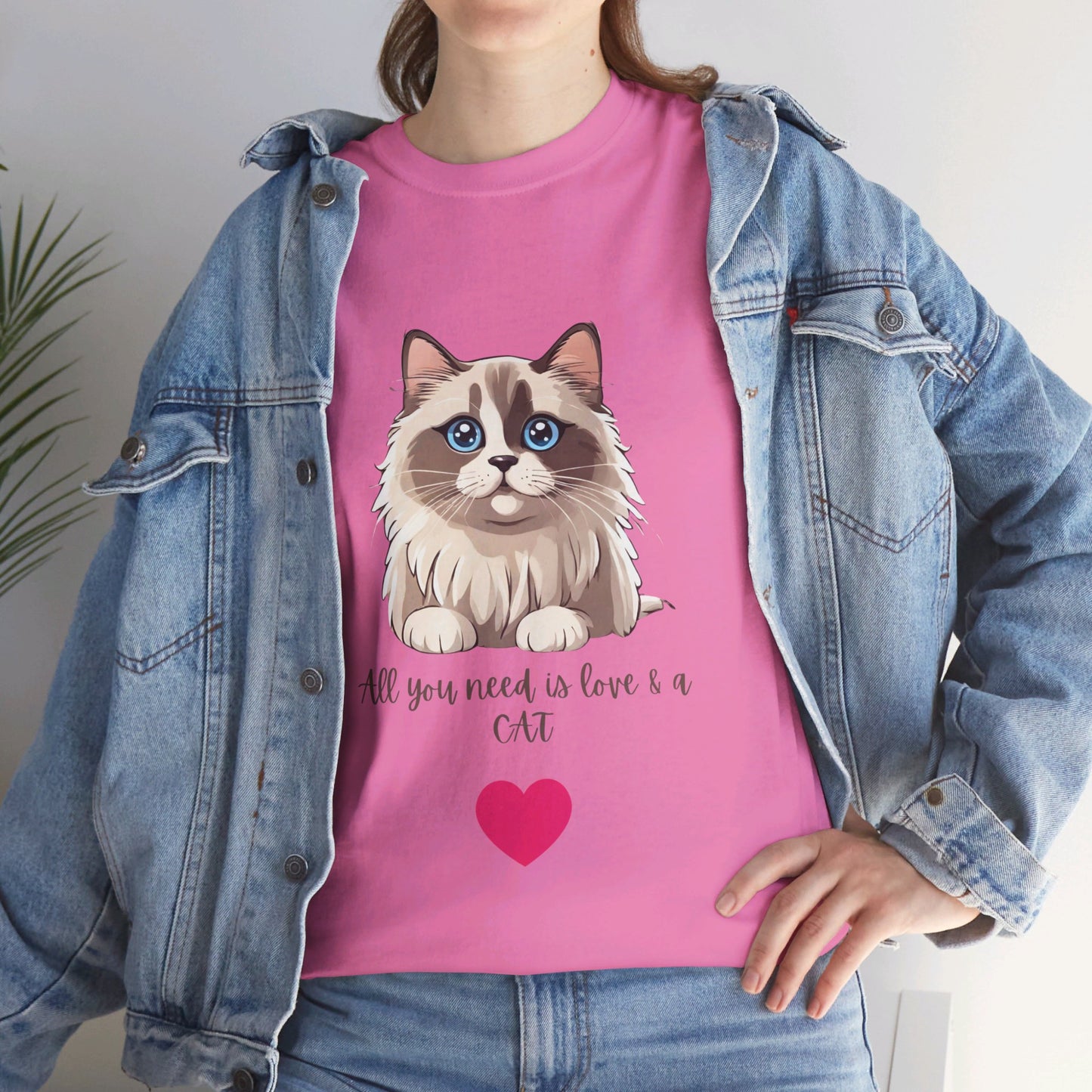 All You Need is Love and a Cat Ragdoll Unisex Jersey Short Sleeve Tee