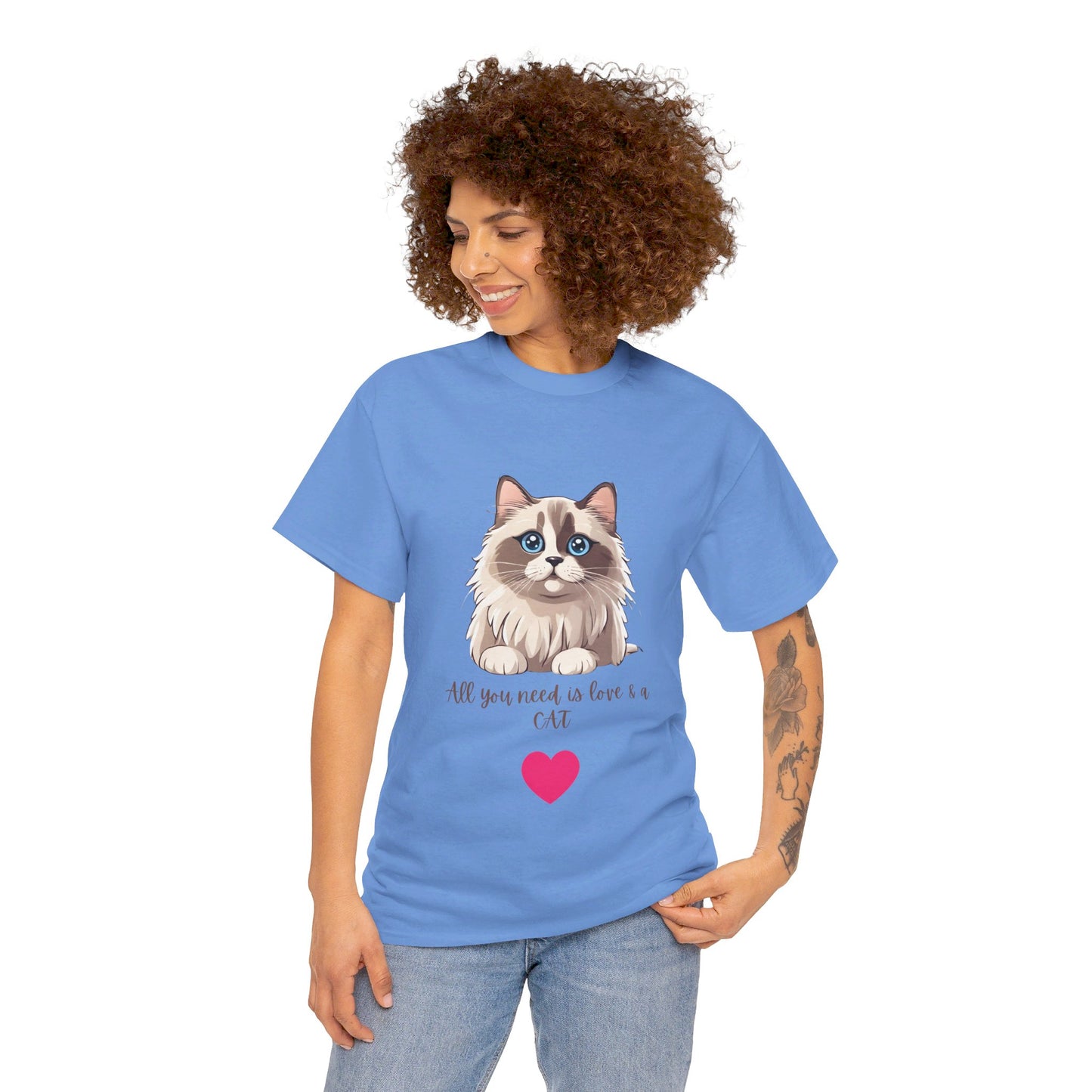 All You Need is Love and a Cat Ragdoll Unisex Jersey Short Sleeve Tee