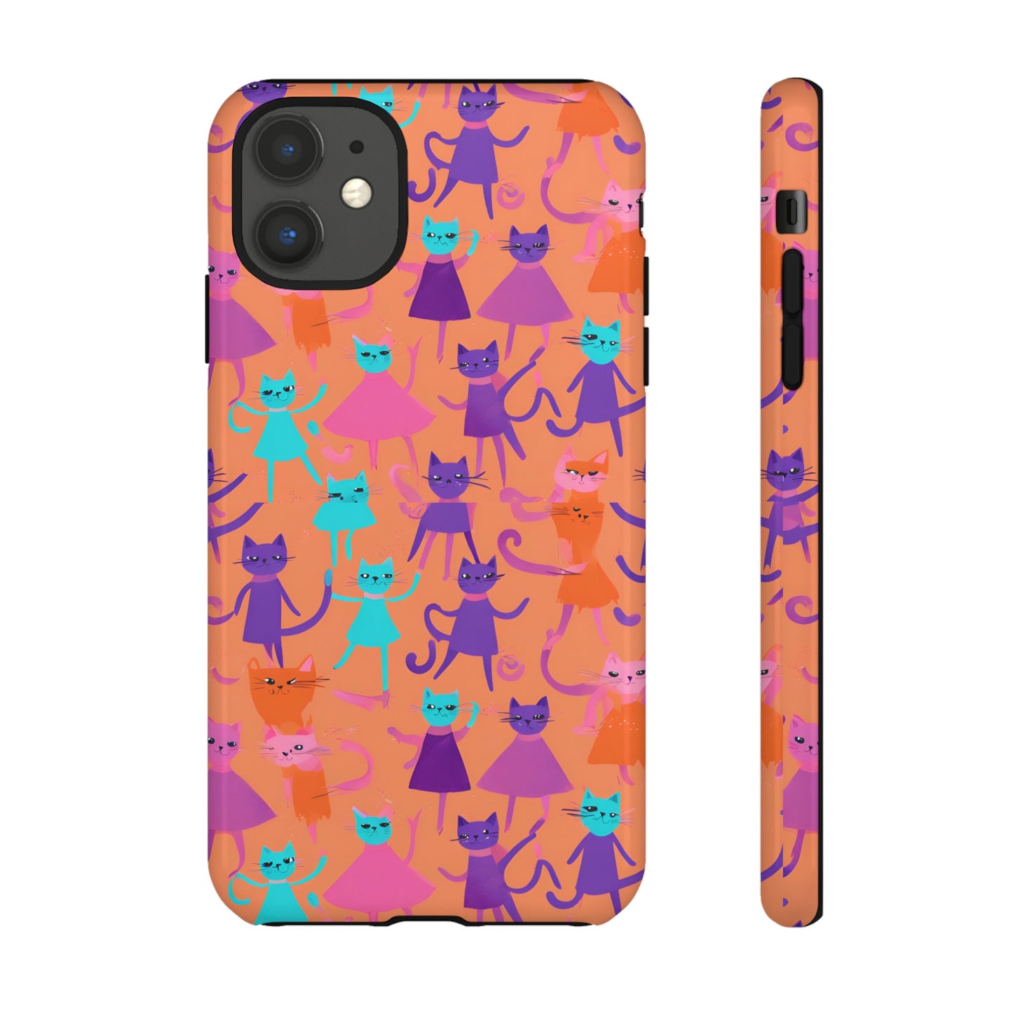 Hard Phone Case Orange Cat Multi case for iPhone, 15,14,13,12,11,X,Google Pixel, Samsung Galaxy. Gift for Her, Cat Lover Gift