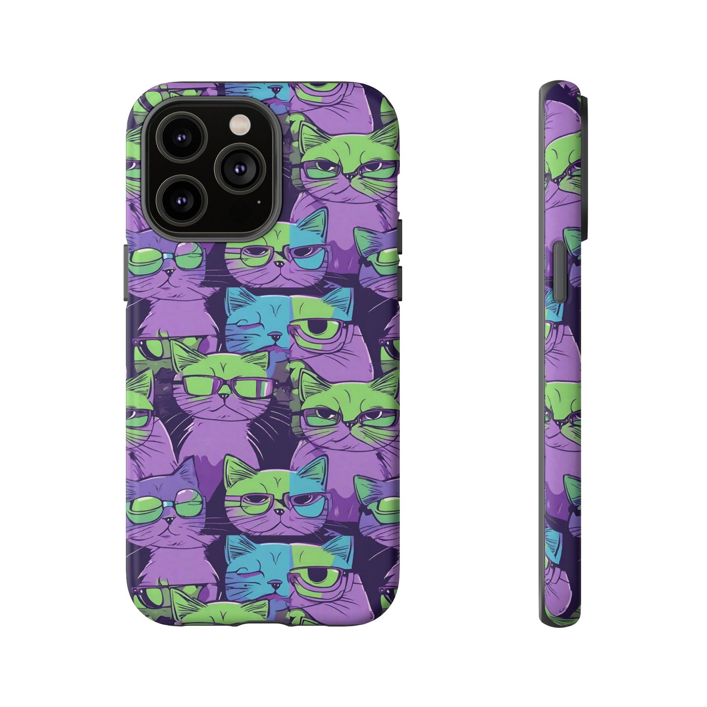 Hard Phone Case Cat Design for iPhone 15, 14,13,11,X,Google Pixel, Samsung Galaxy, Cat Lover Gift, Gift for Her.